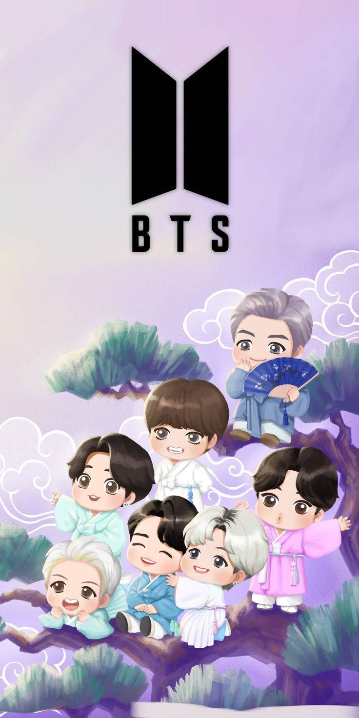 Tiny Tan BTS на верхівці дерева Шпалери