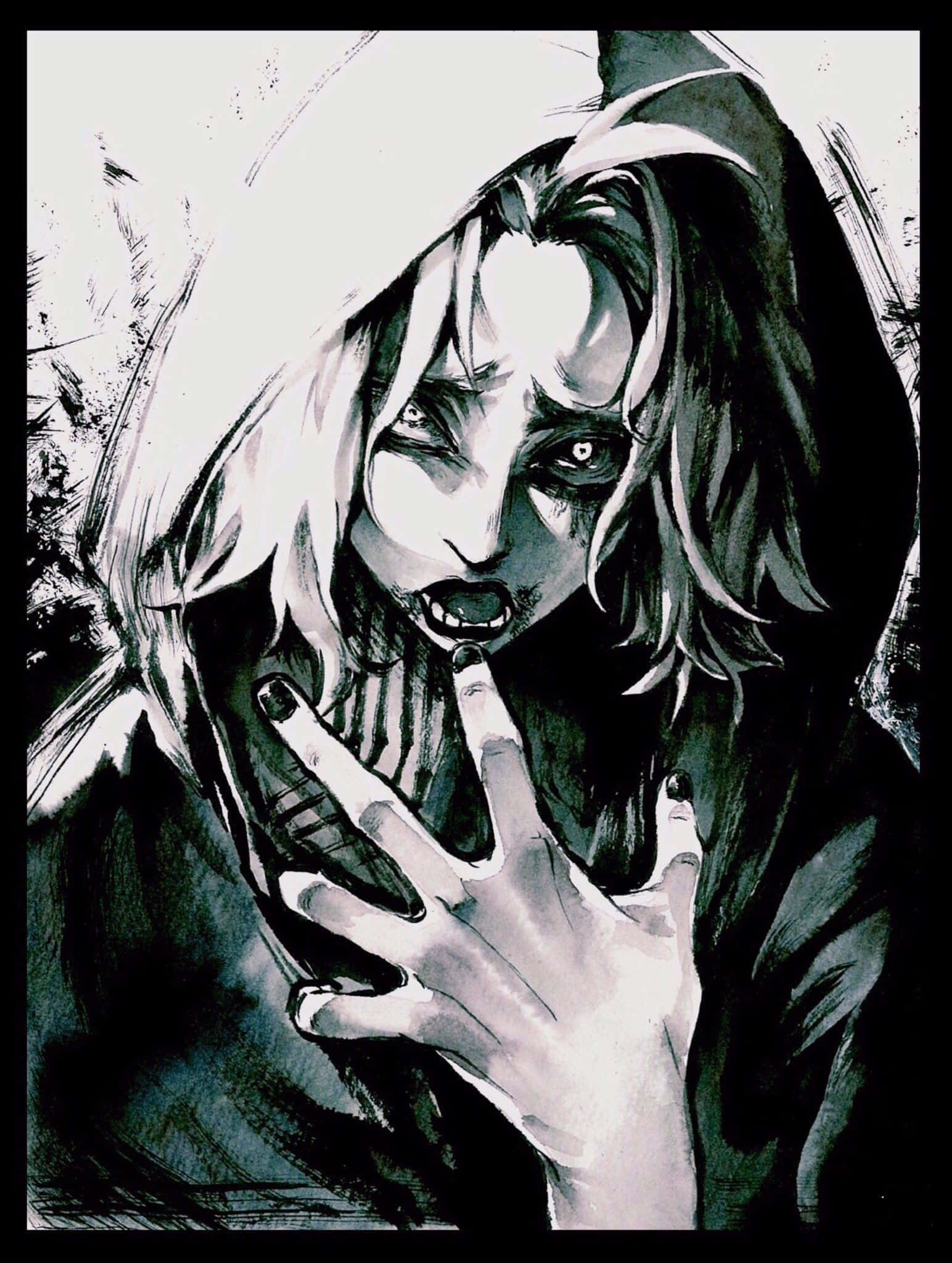 Сейдо Такидзава — персонаж Tokyo Ghoul в боевой позе Шпалери