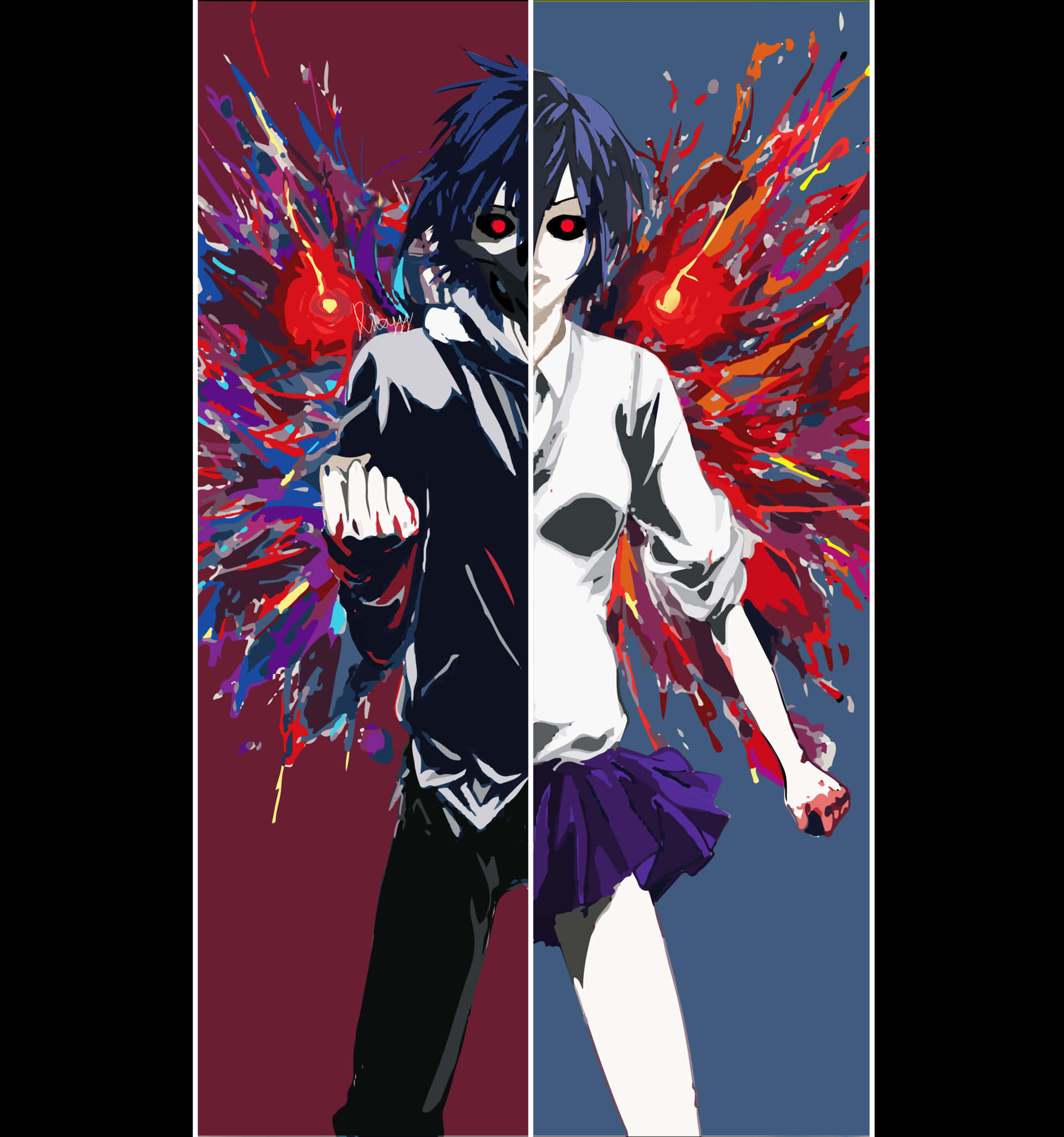 Tokyo Ghoul Pfp Тока і Аято Шпалери