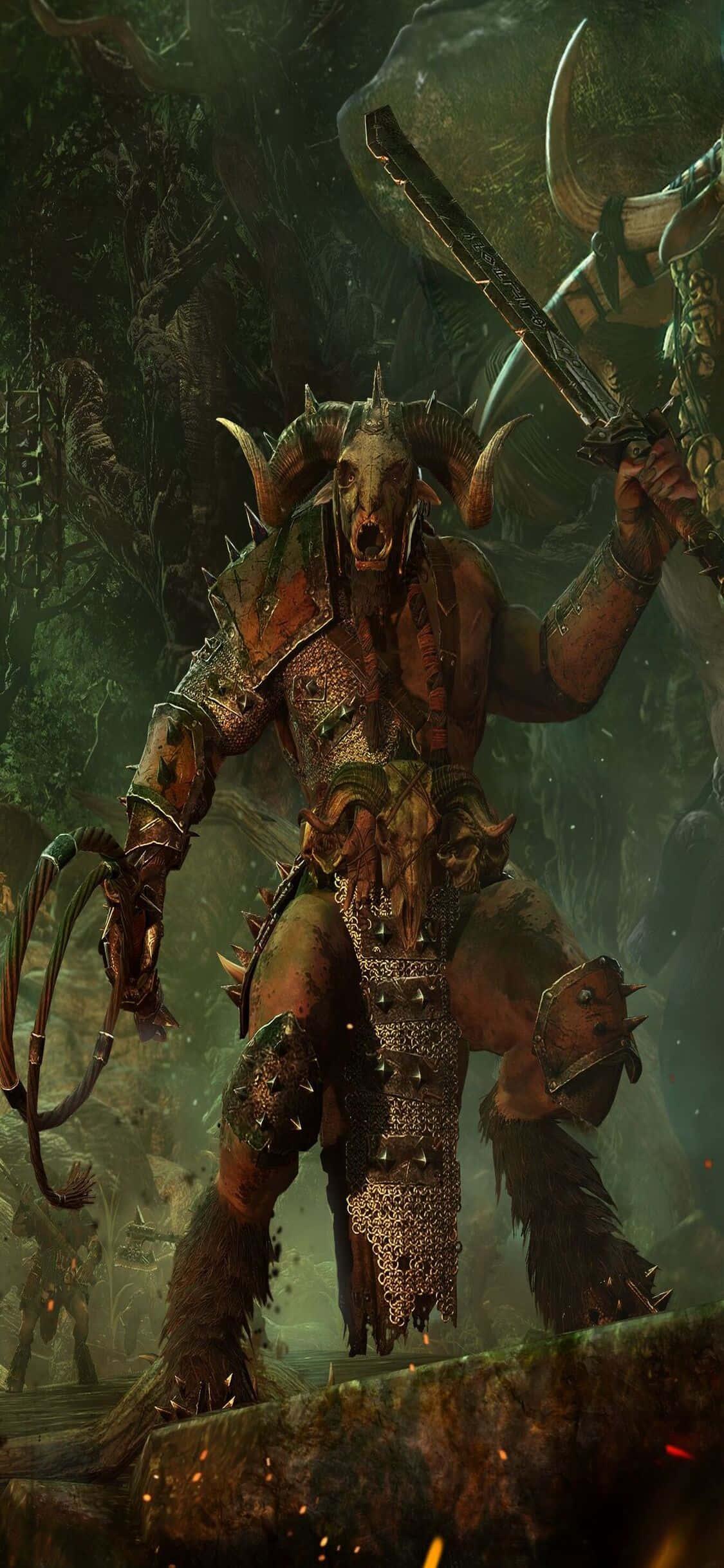 Откройте захватывающий мир Total War: Warhammer с новейшим iPhone X Шпалери