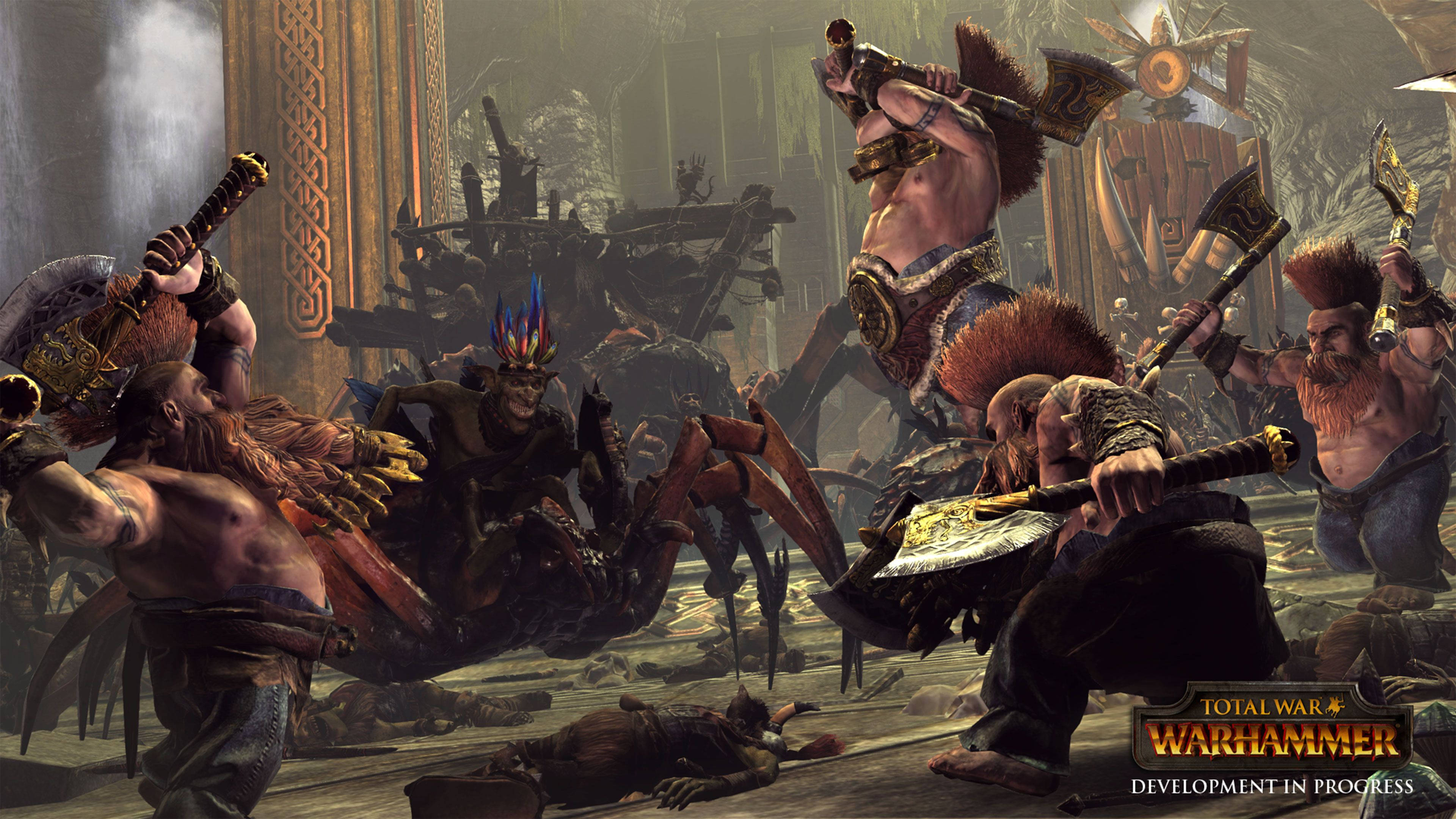 Битва гномів і гоблінів у Total War Warhammer Шпалери