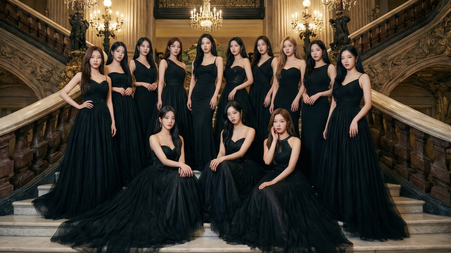 TWICE Чорна краватка Шпалери