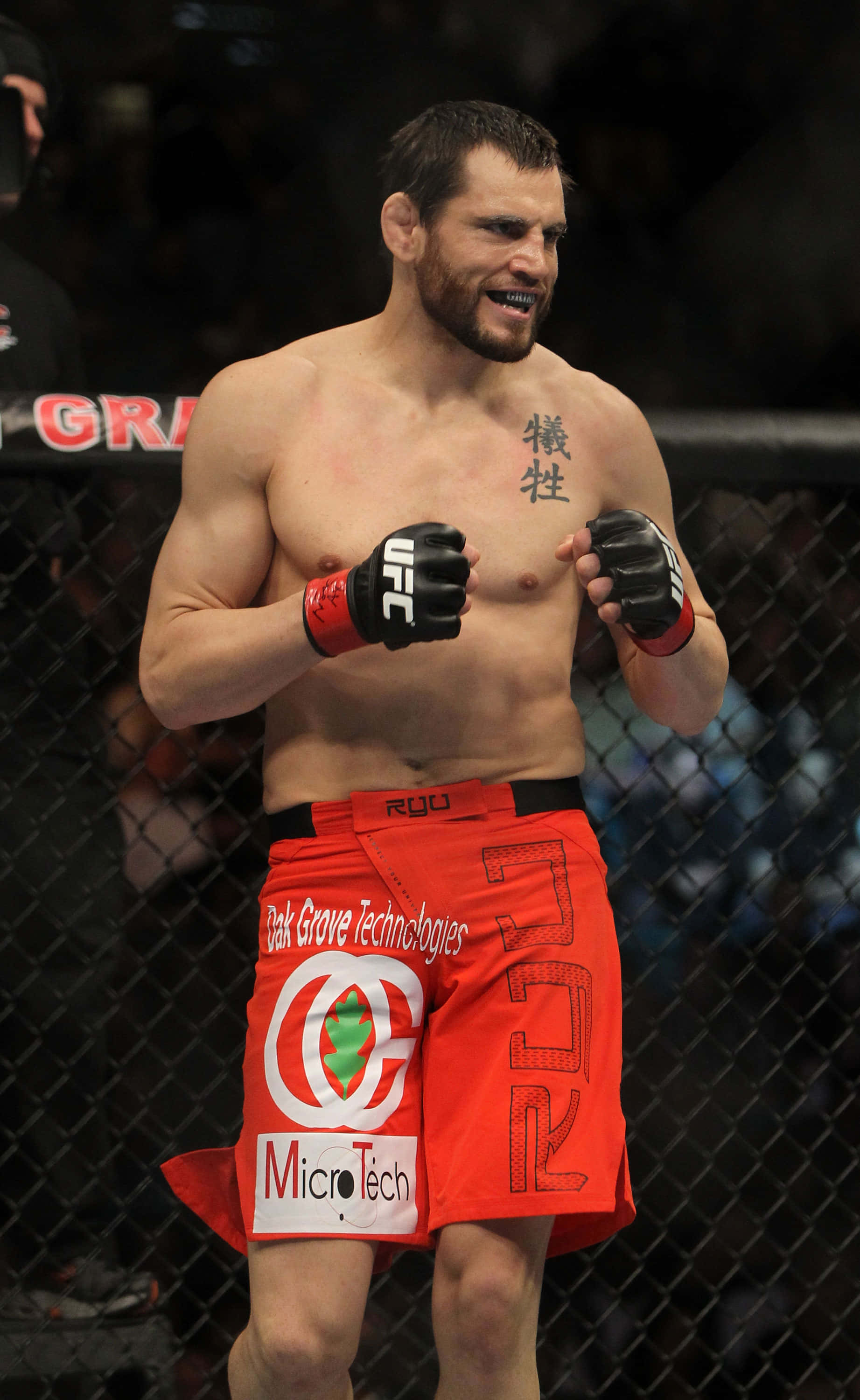 Джон Фитч стоит в октагоне UFC 141 Шпалери