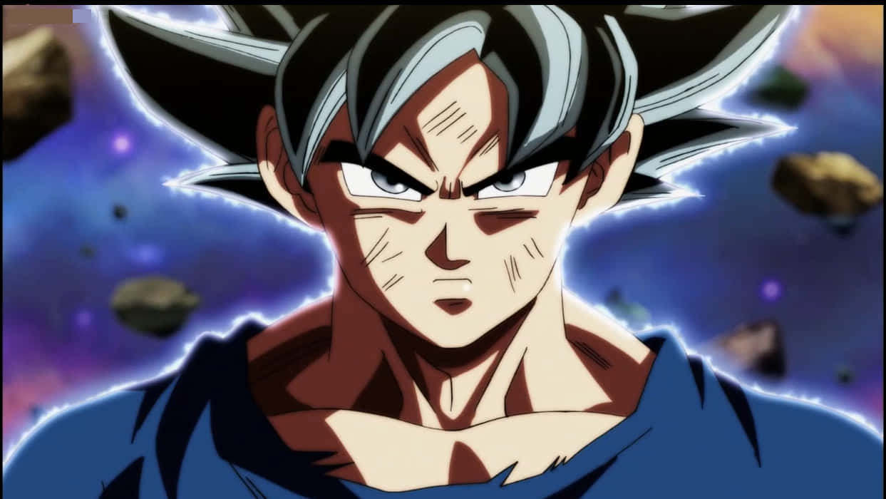 Інтенсивний взгляд Гоку в режимі Ultra Instinct Шпалери