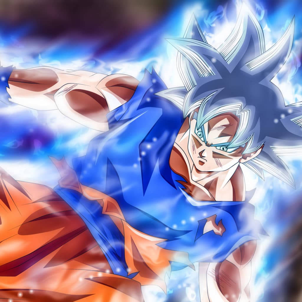 Естетика трансформації Гоку в режимі Ultra Instinct Шпалери
