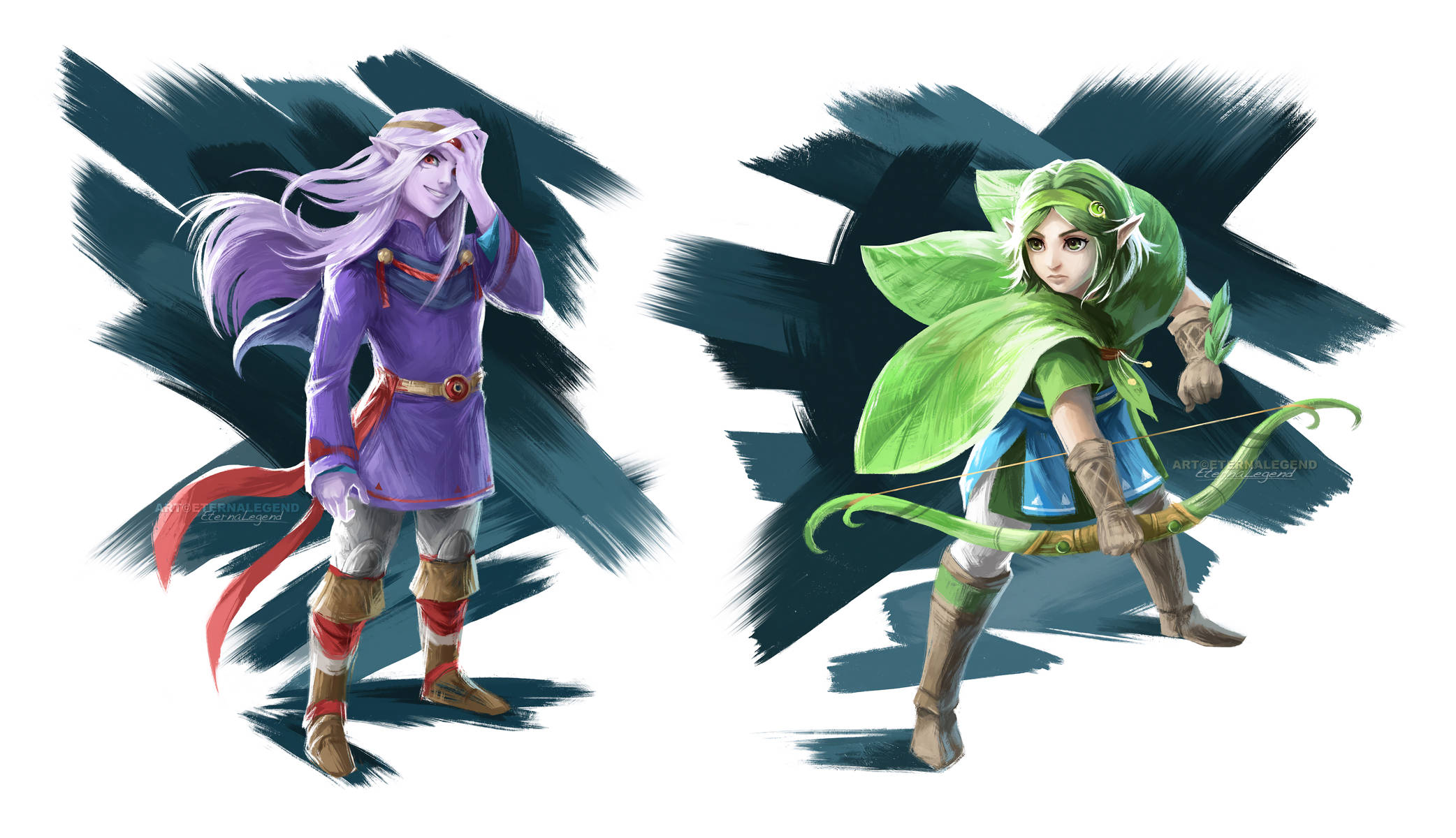 Цифровий арт Vaati та Saria з BOTW Шпалери
