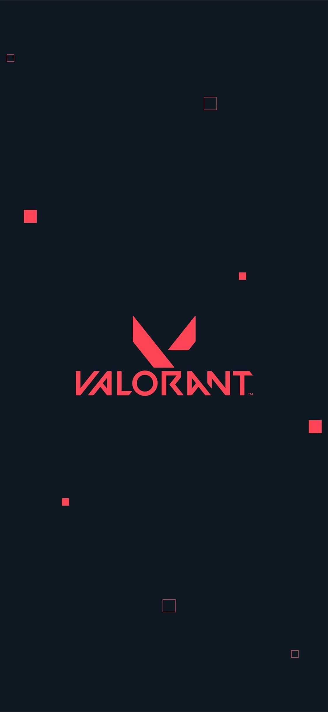 Червоний логотип Valorant на фоні Pixel 3xl Шпалери