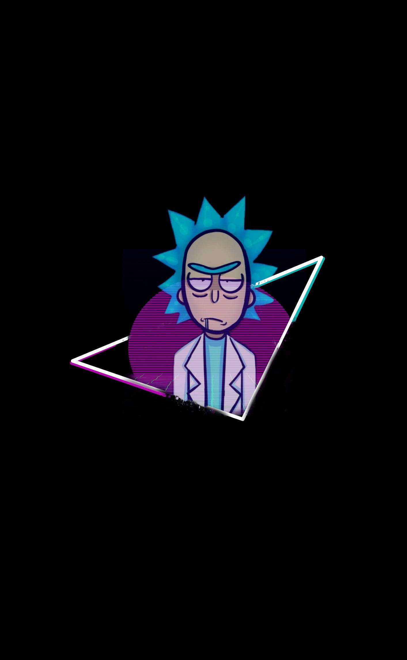 Рик и Морти в стиле Vaporwave Шпалери