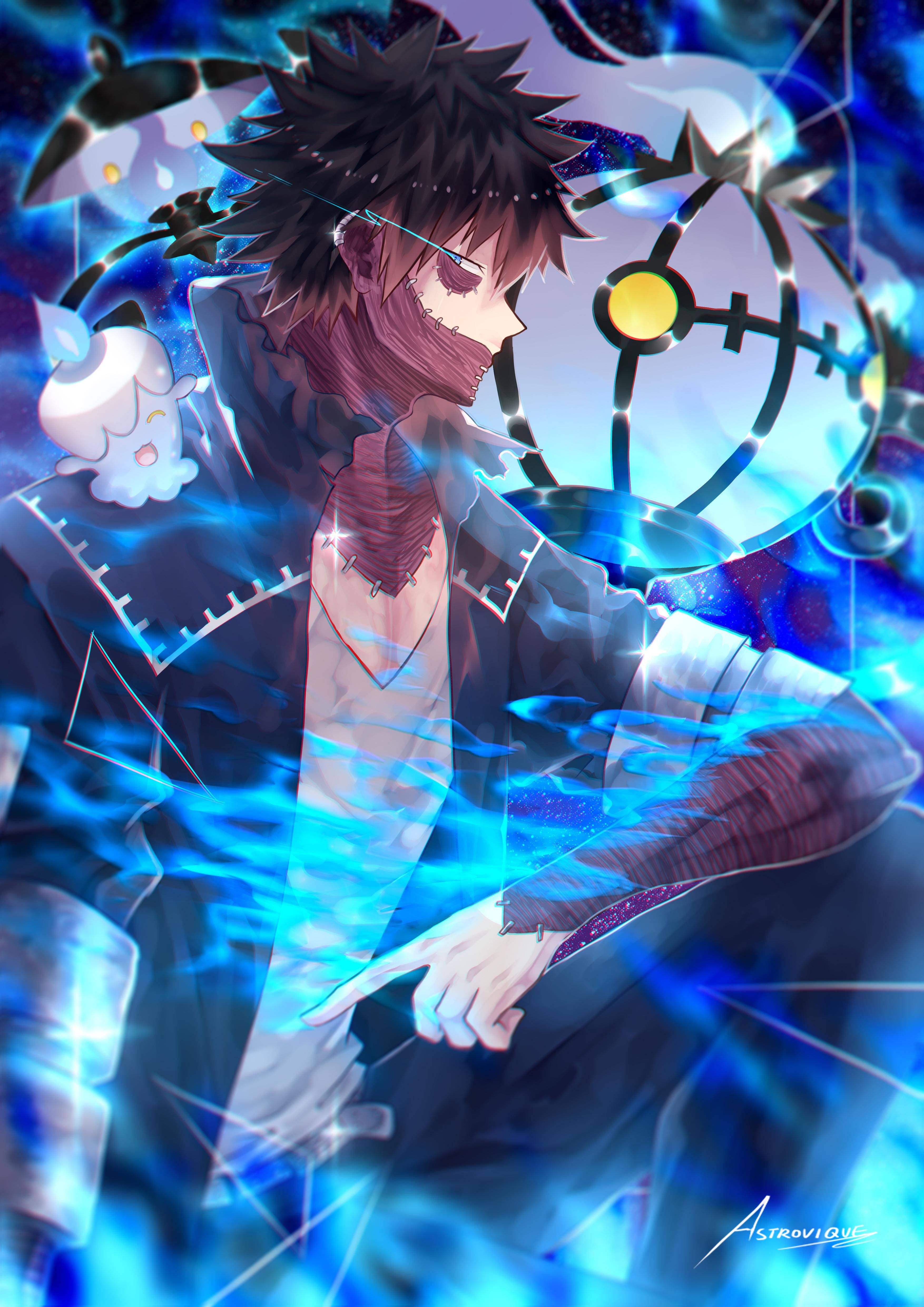 Насладитесь сюрреалистической энергией Vaporwave Style Dabi Шпалери