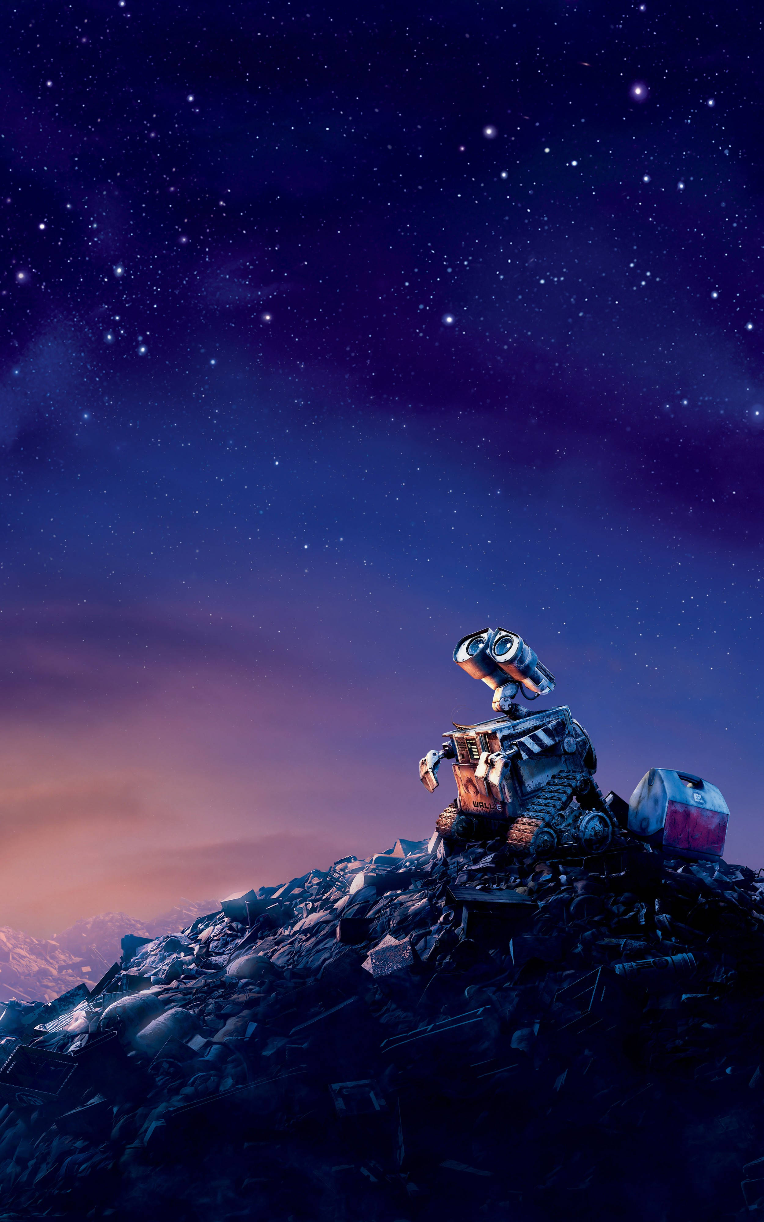 Мобільні обои Wall-E Зоряне небо Шпалери