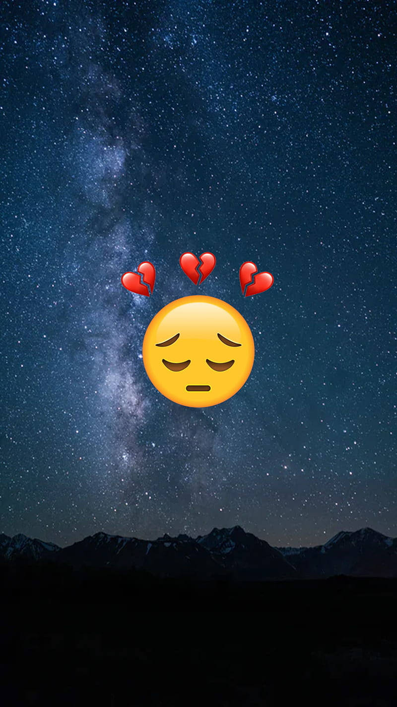 Сумний емодзі для WhatsApp DP Шпалери
