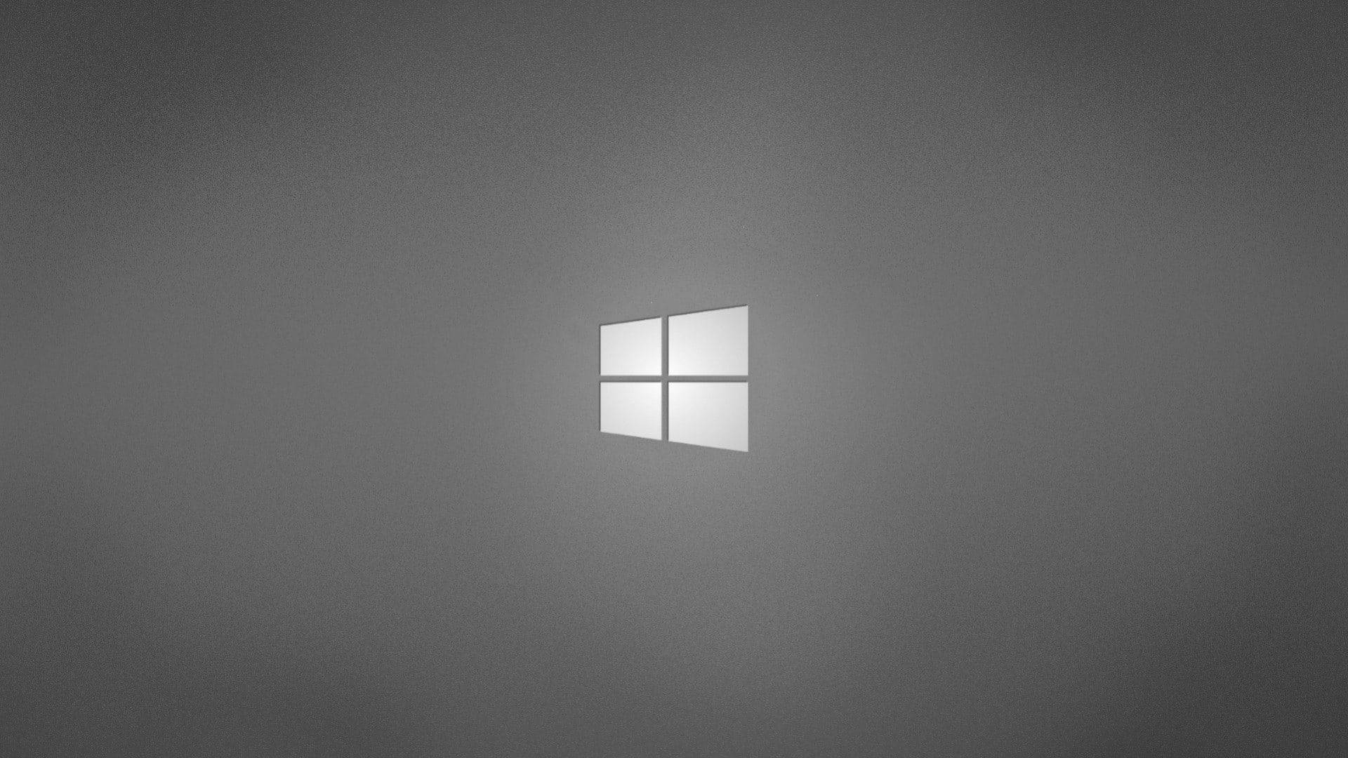 Логотип Windows на сірому фоні Шпалери