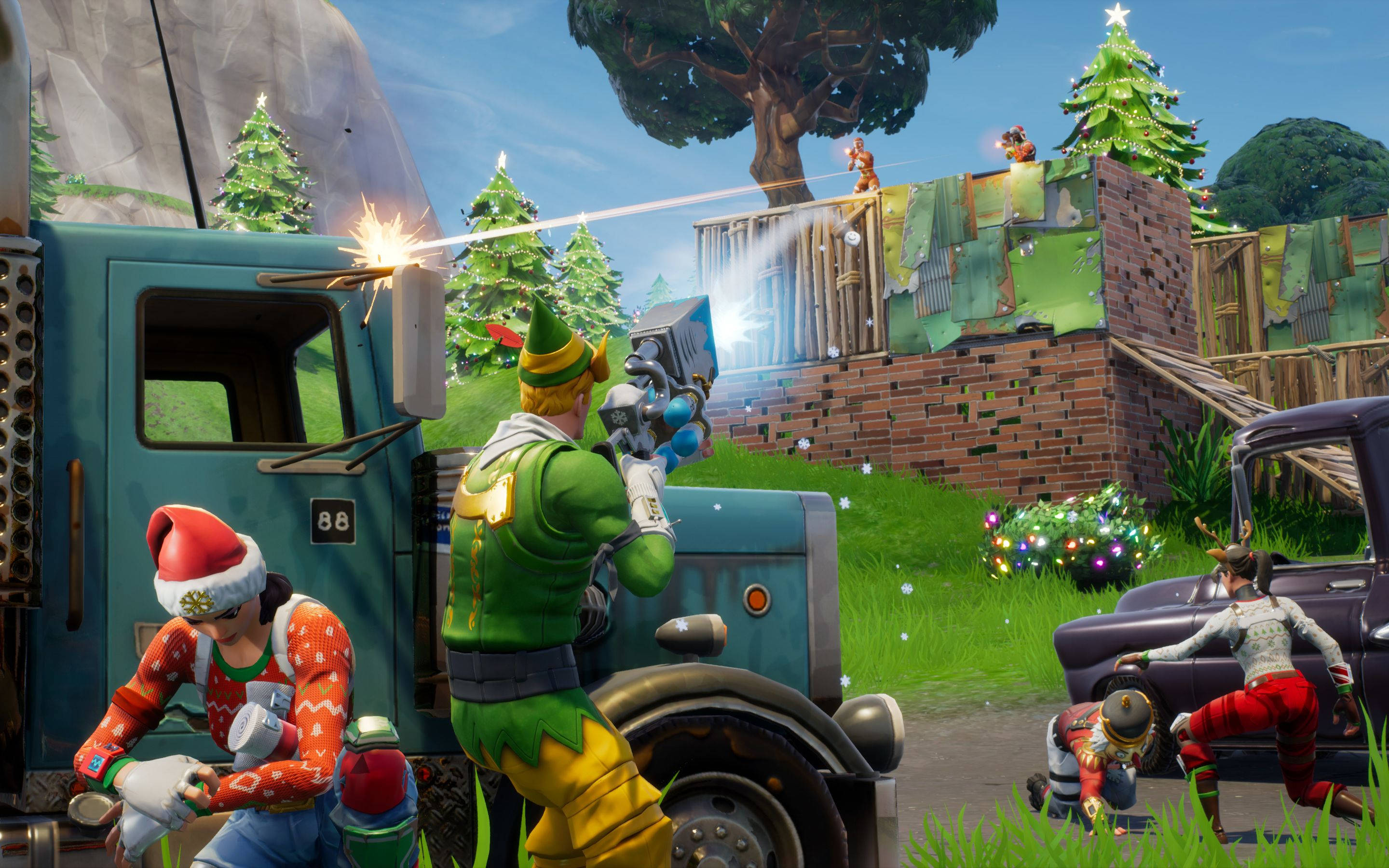 Бийся з найкращими кіберспортсменами на турнірі Winter Royale у Fortnite! Шпалери