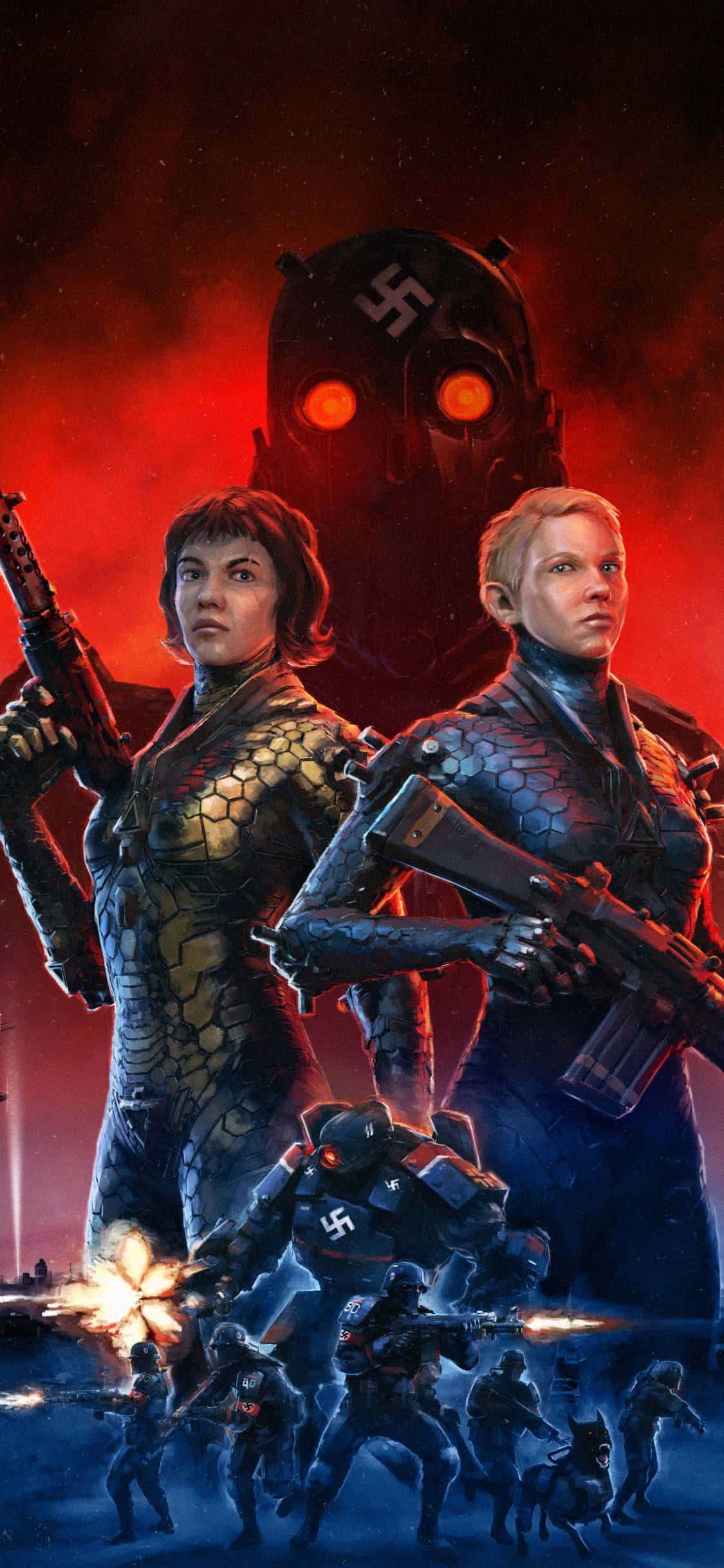 Wolfenstein II: The New Colossus на iPhone Xs Шпалери
