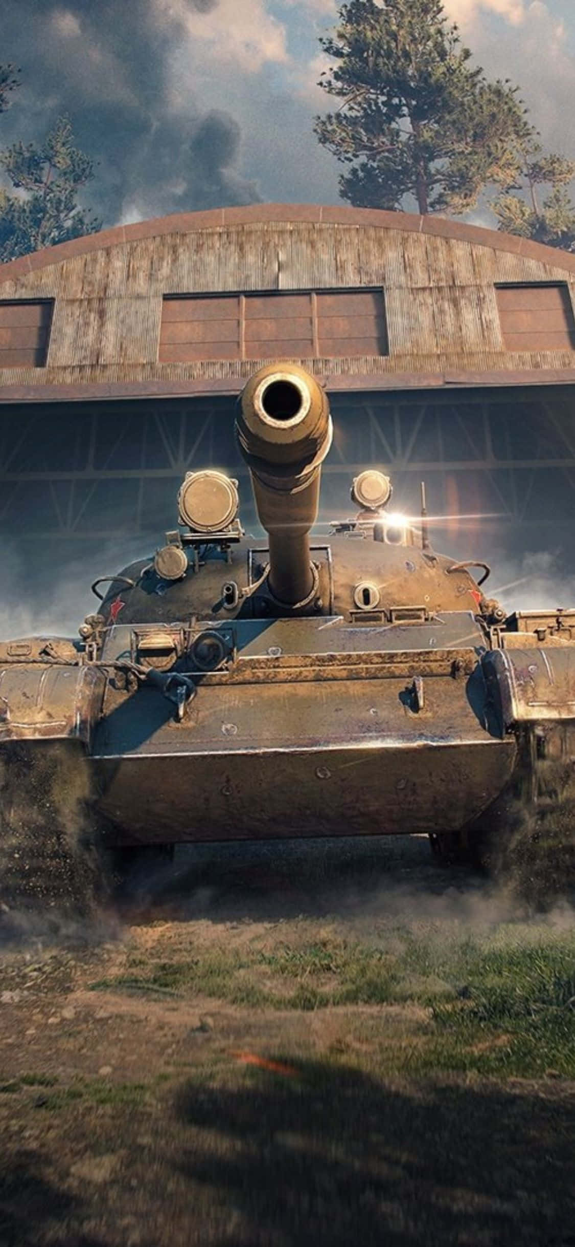 world of tanks — танк перед будінею Шпалери