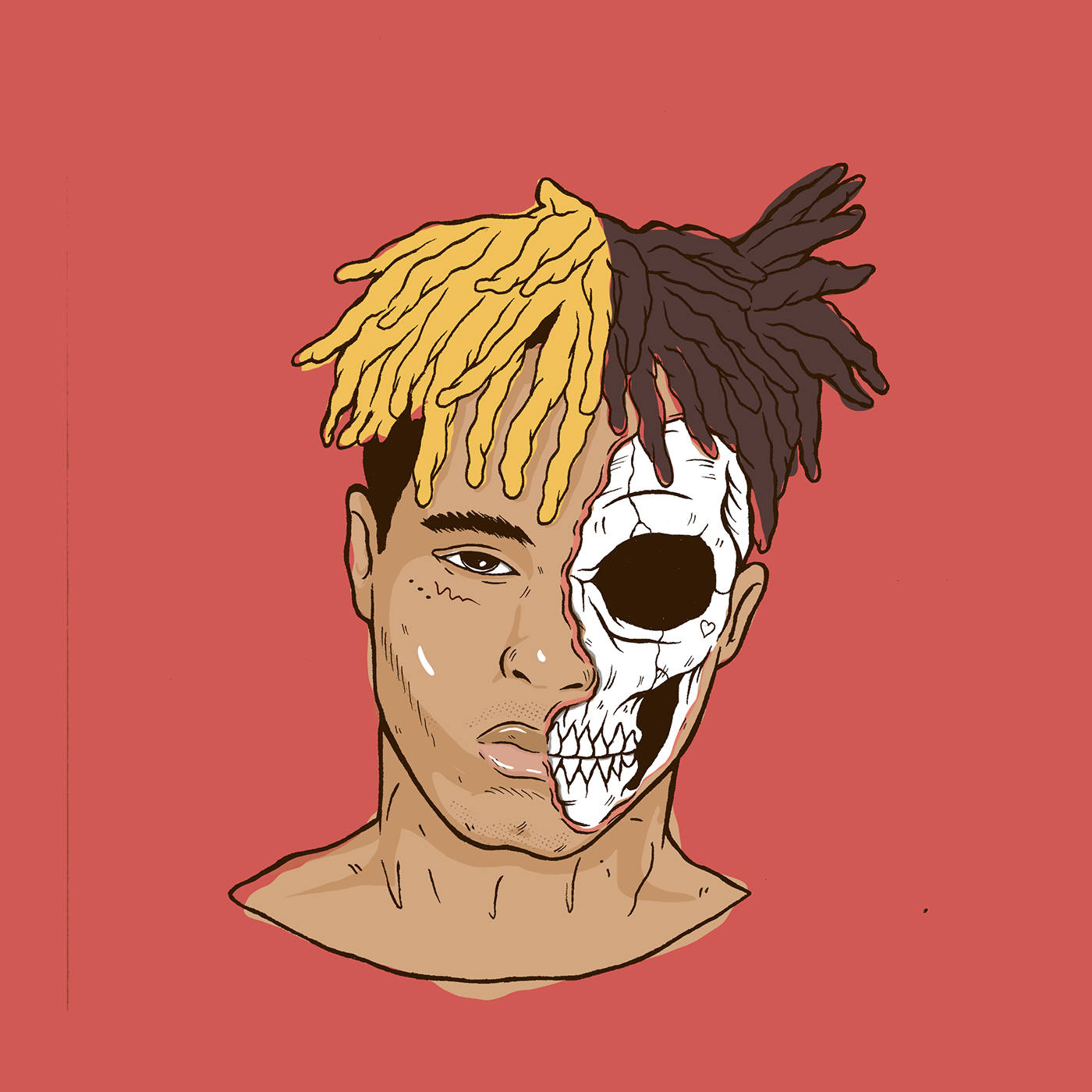 Аніме-натхненний арт Xxxtentacion Шпалери