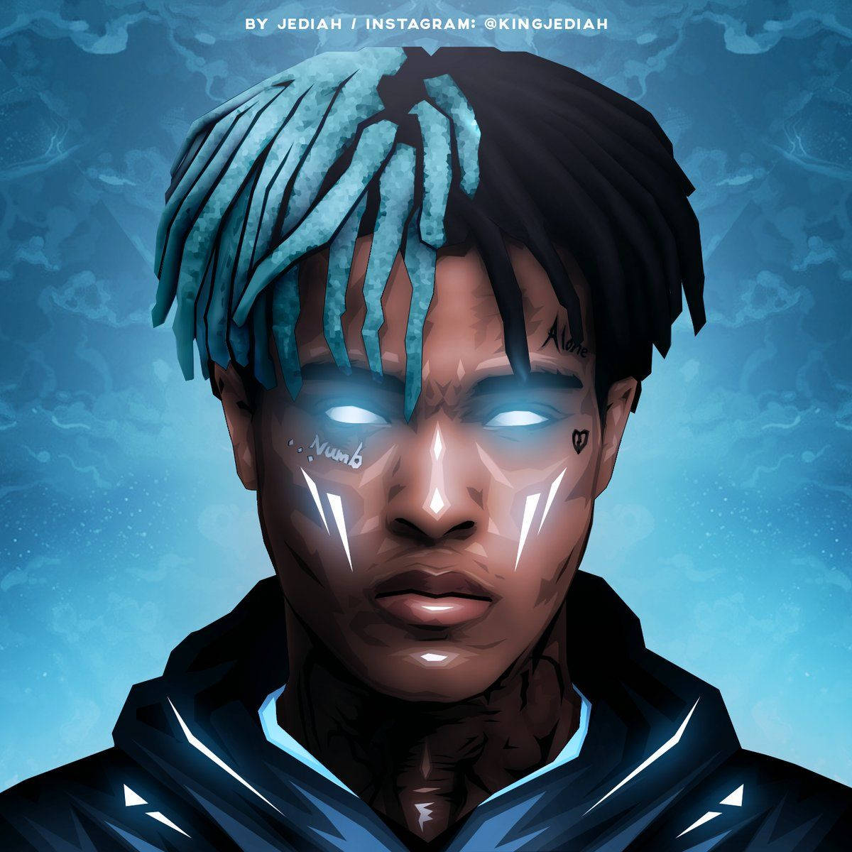 Xxxtentacion Аніме Синє Мистецтво Шпалери