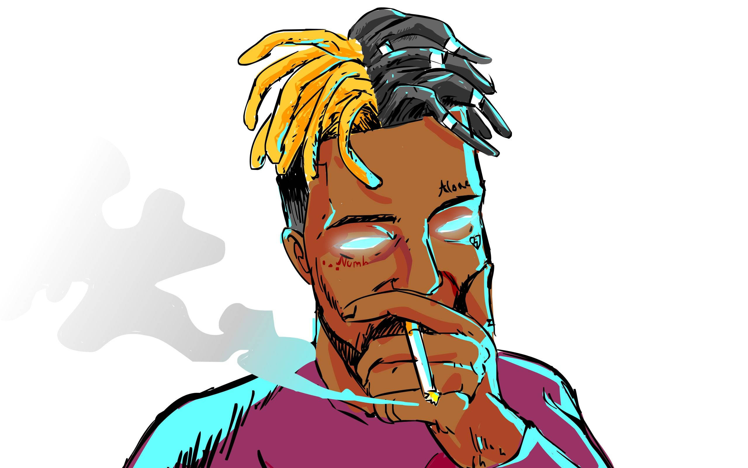 Xxxtentacion Аніме з сигаретою Шпалери