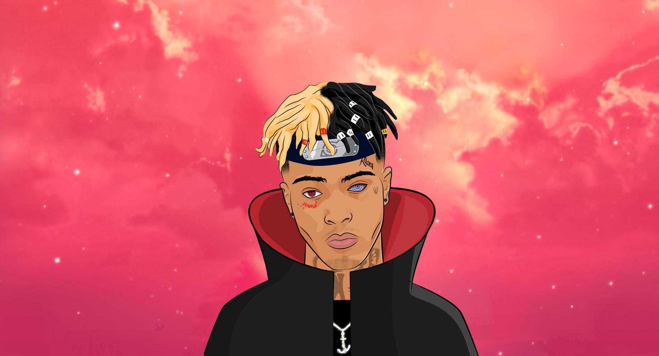 Xxxtentacion аніме в плащі з Наруто Шіппуден Шпалери