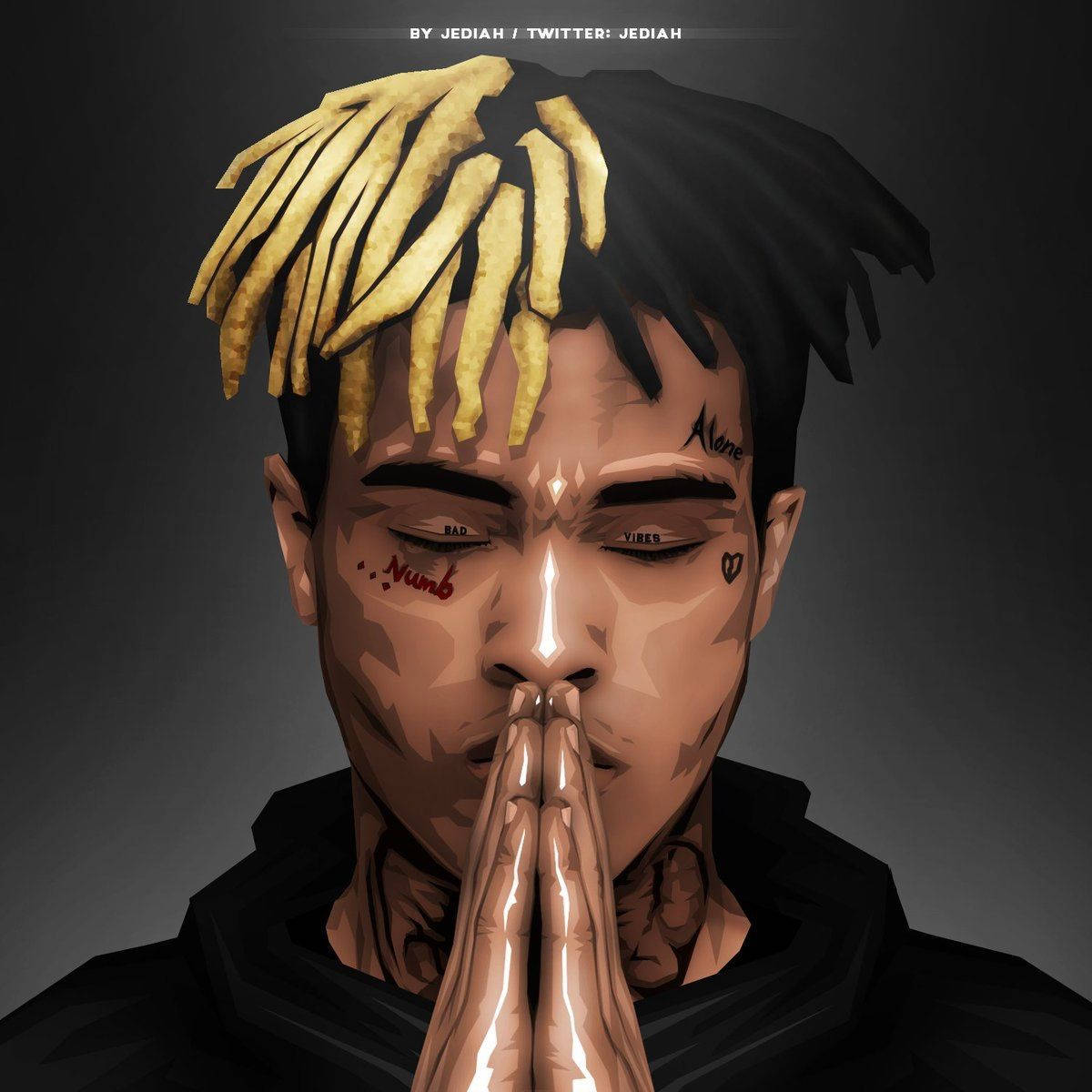 Xxxtentacion Аніме Складені в Молитві Руки Шпалери