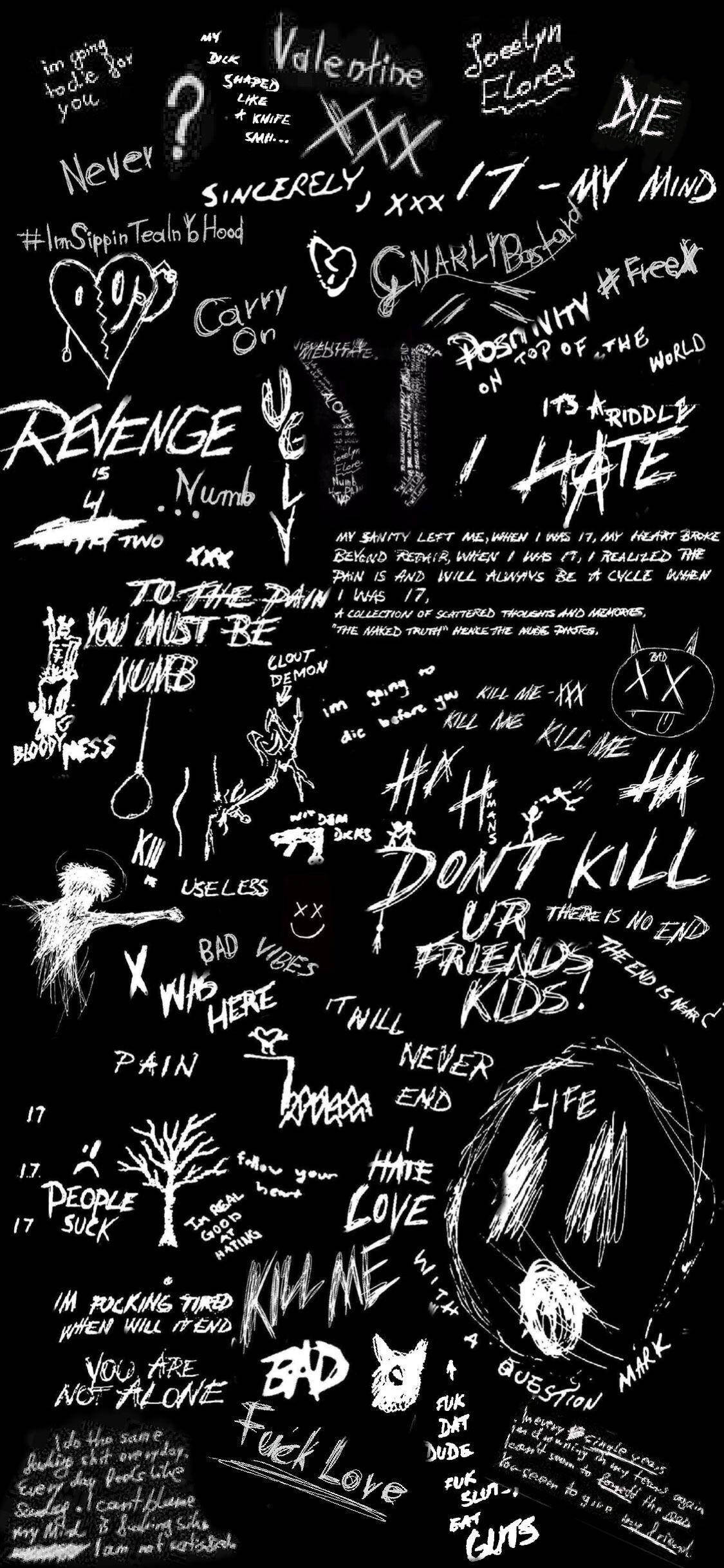 XXXTentacion Естетіка Коллаж Текстов Песен Шпалери