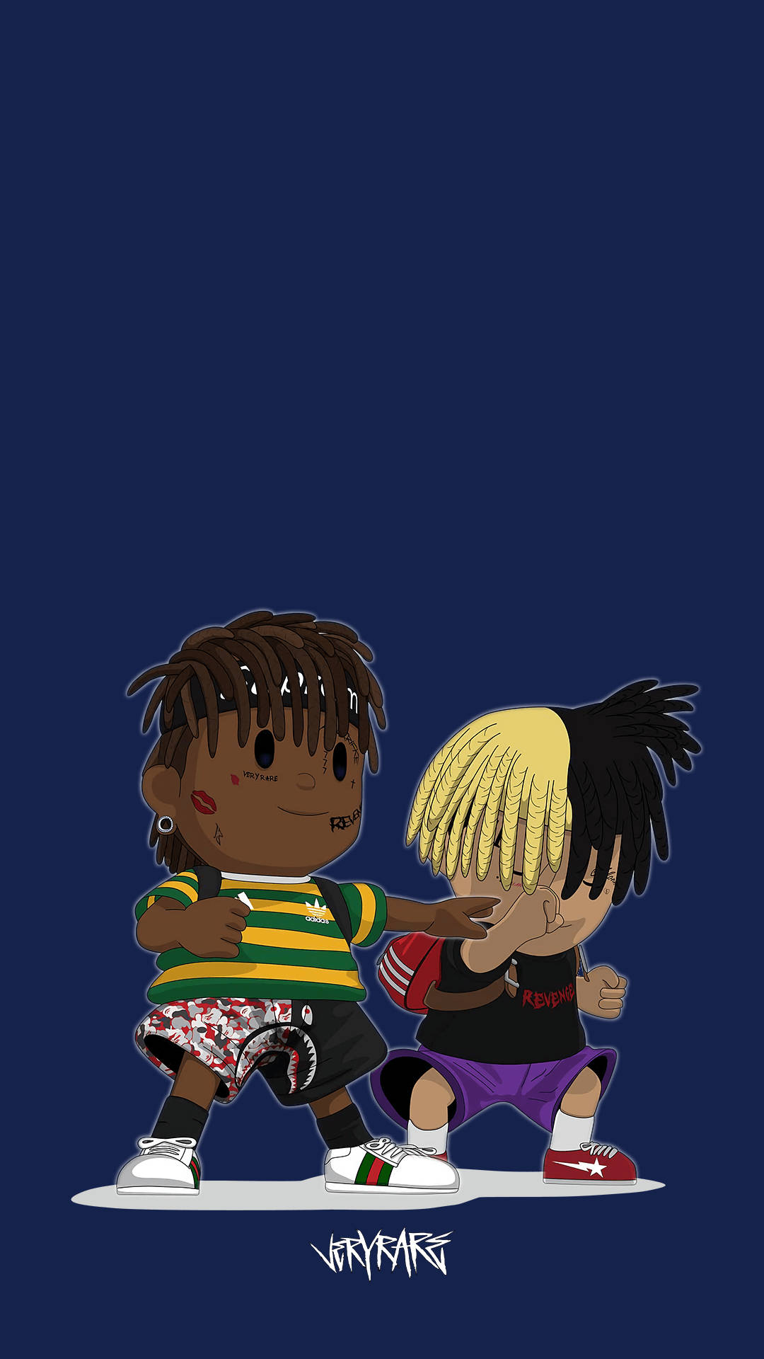 XXXTentacion та Juice Wrld в аніме-стилі Шпалери