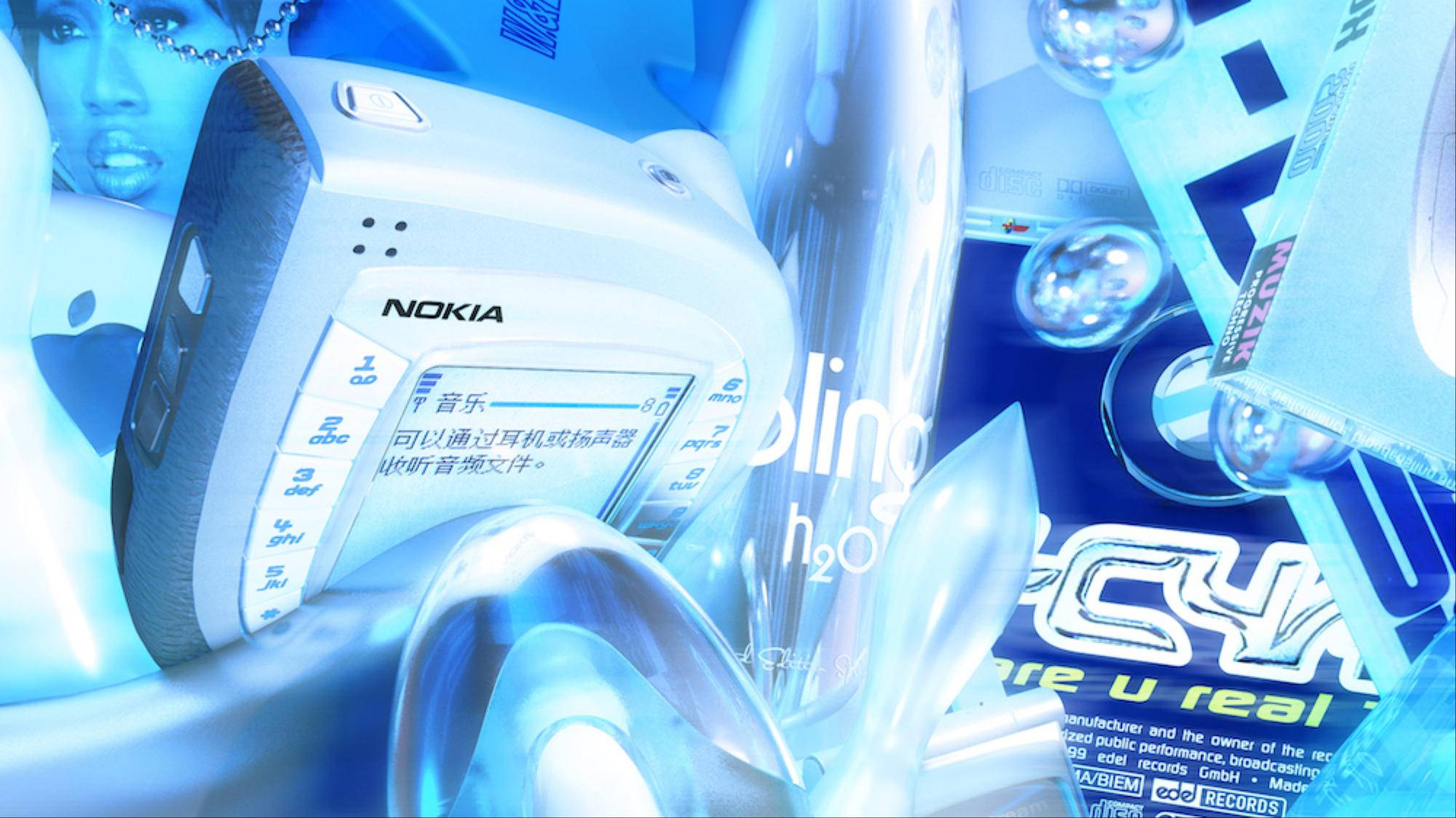 Естетика Y2K Nokia Телефон Шпалери