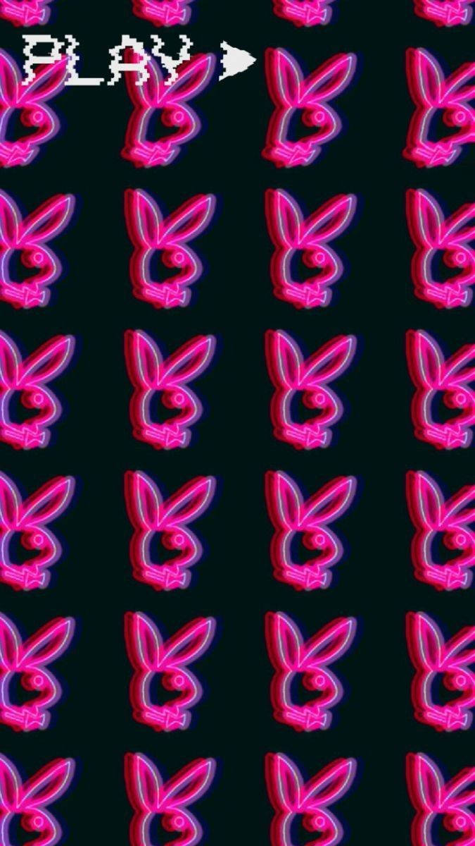 Y2k Естетика Розовый Кролик Playboy Шпалери