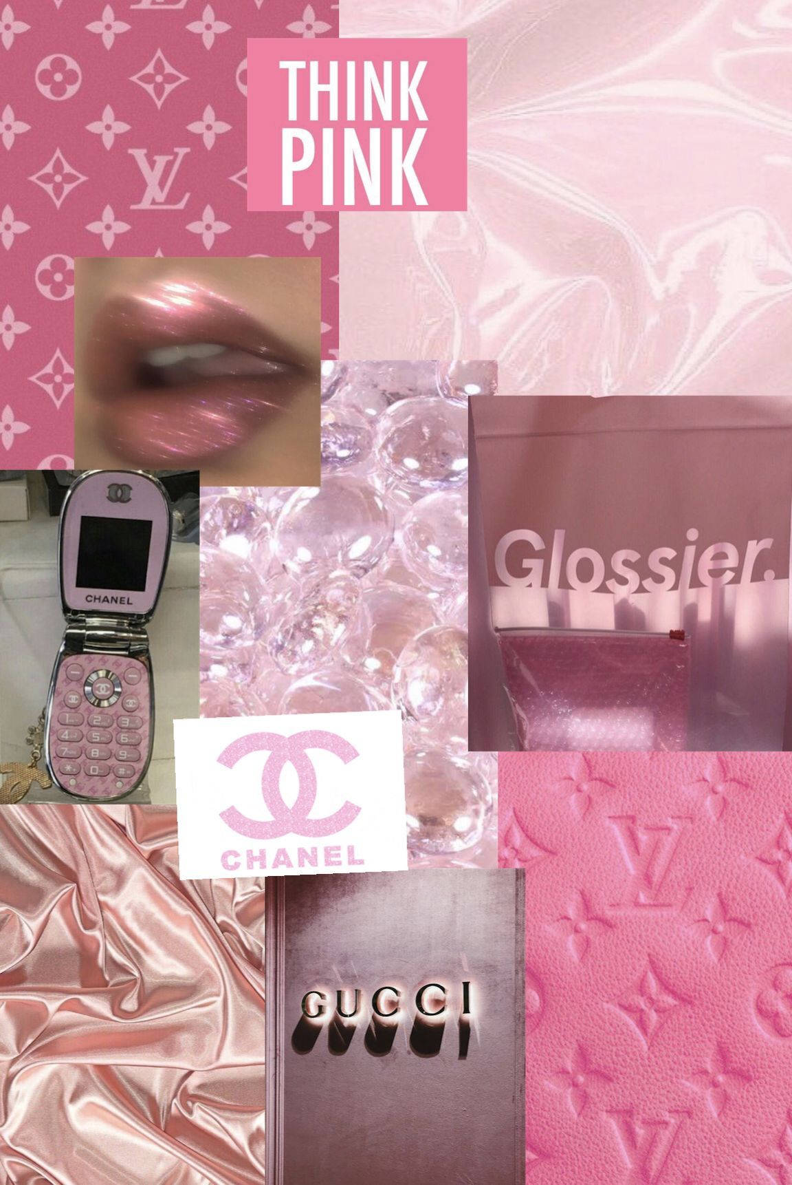 Естетика Y2K Think Pink Шпалери