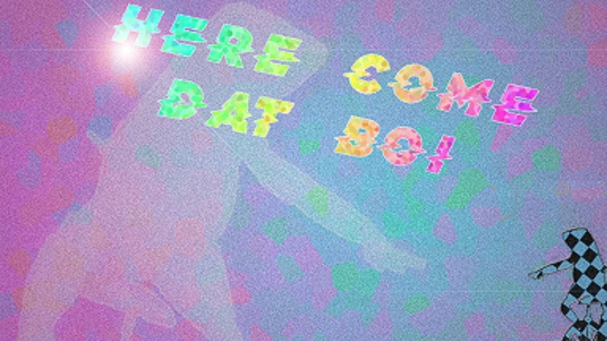 Y2k Естетика Here Come Dat Boi Шпалери