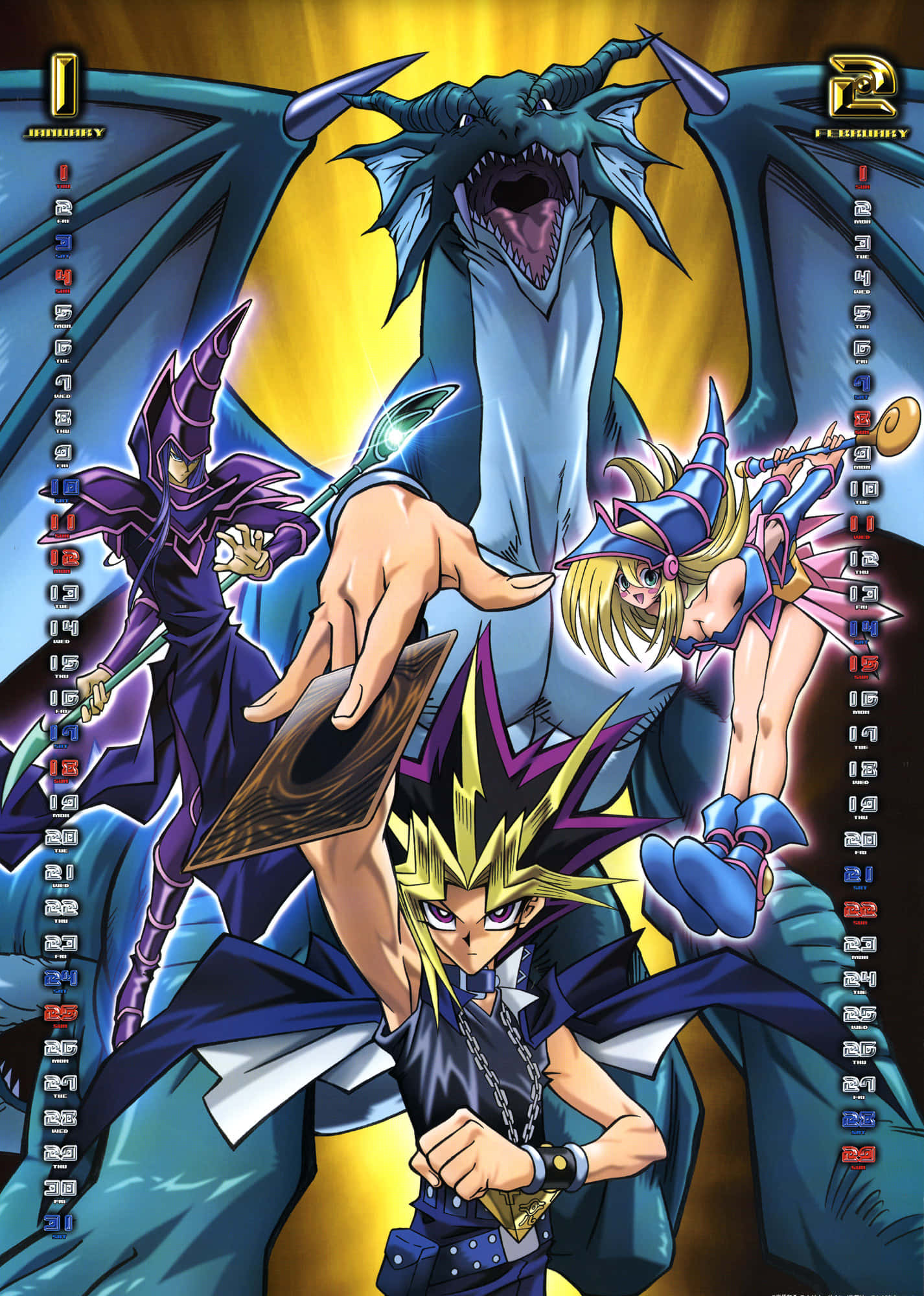 Легендарный Темный Маг Yu-Gi-Oh! в действии Шпалери