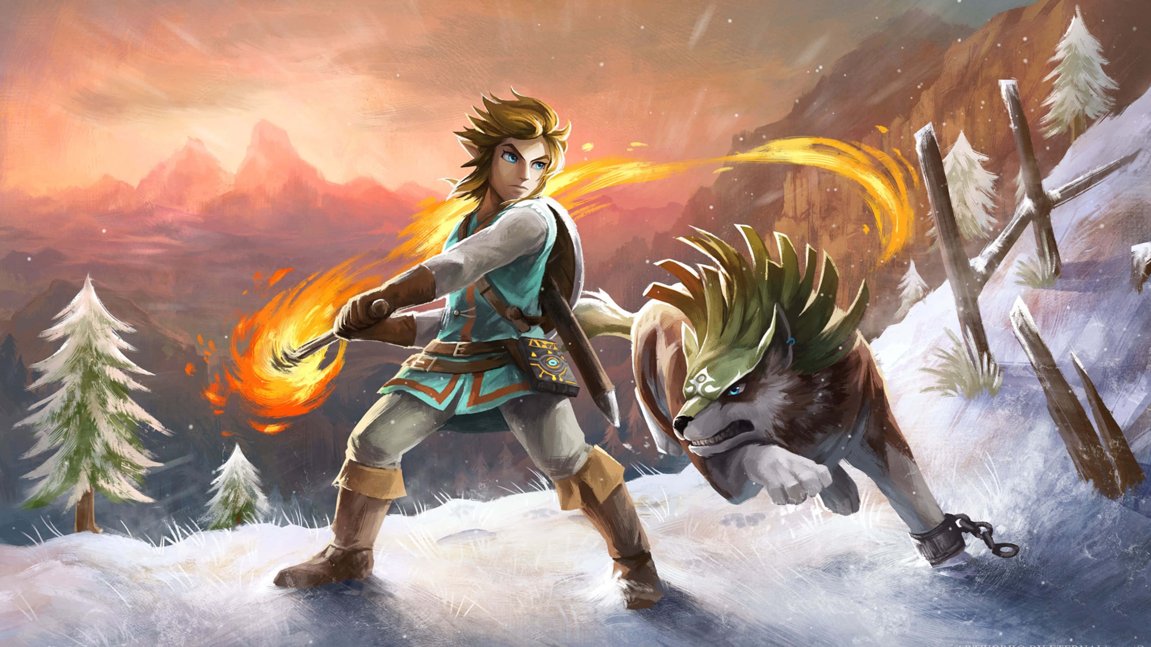 Zelda Breath of the Wild 4K Приручення тварини Шпалери