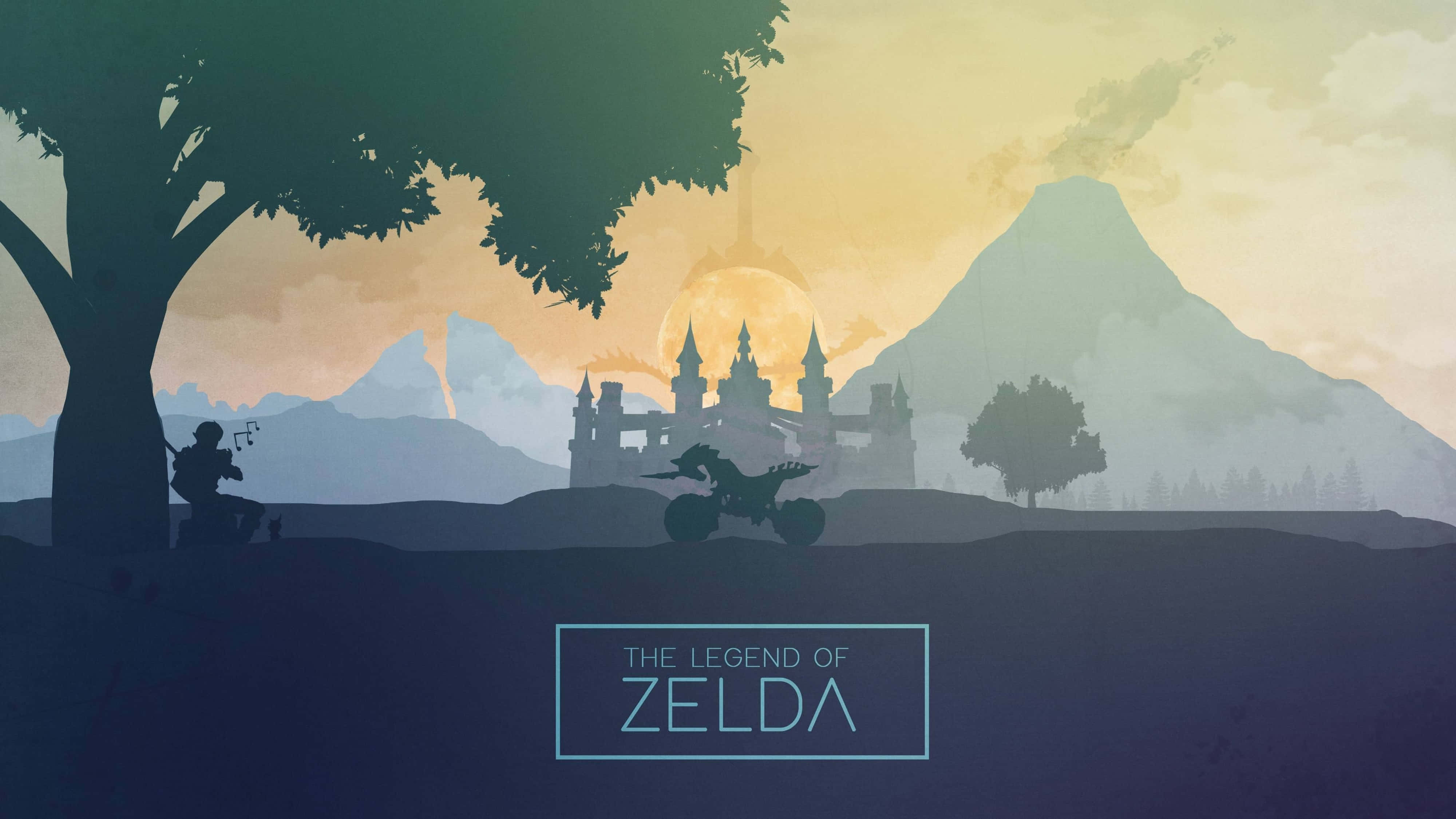 Zelda Breath Of The Wild 4K багатошарова графіка Шпалери