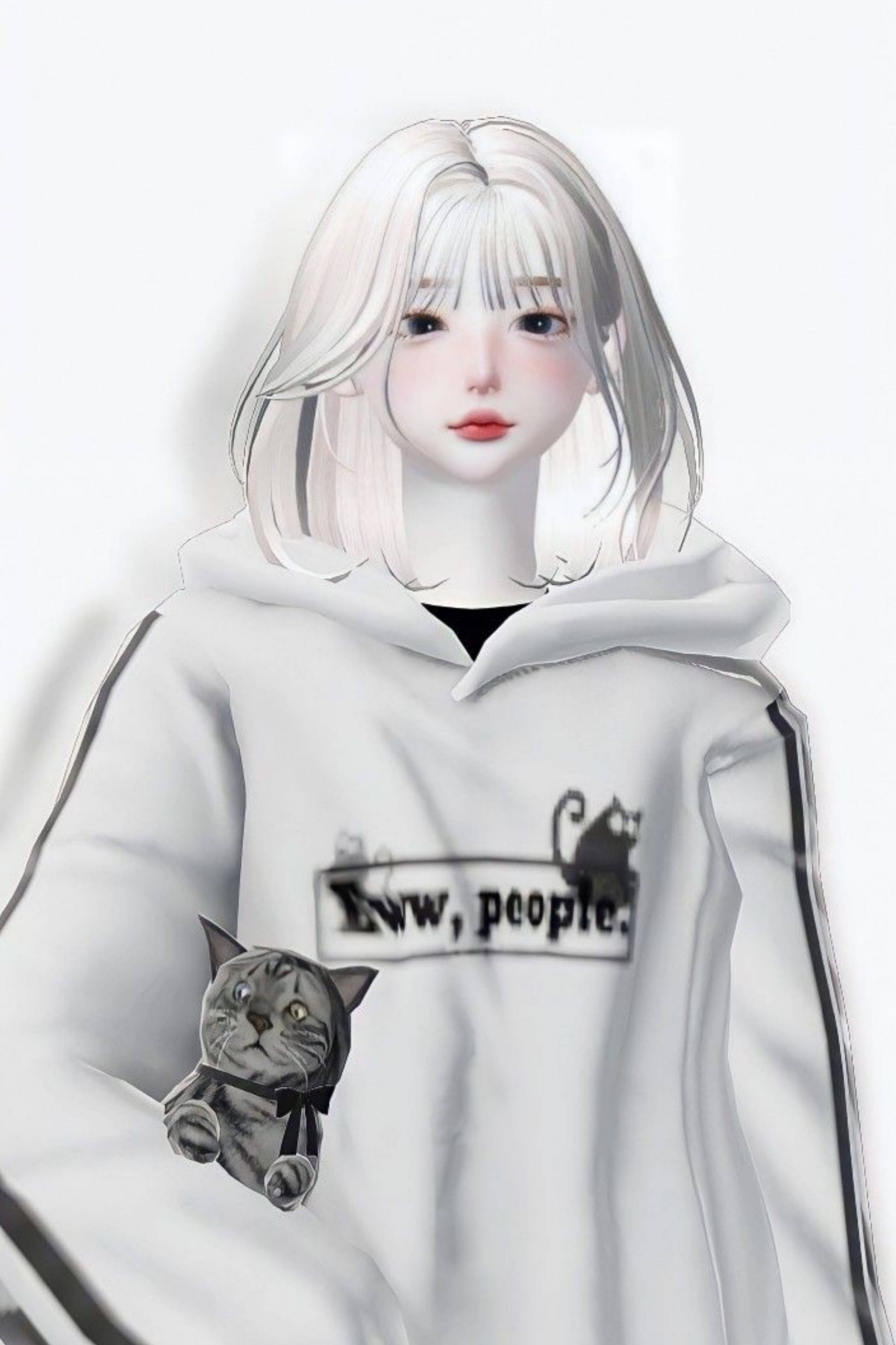 Zepeto Біла Естетика Дівчина Шпалери