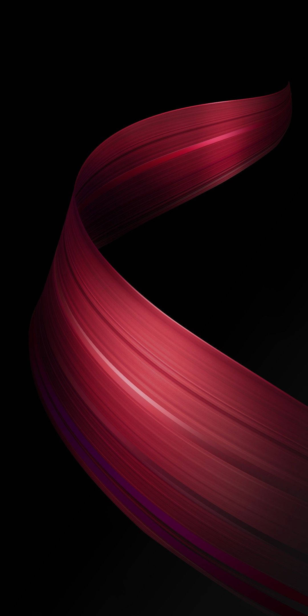Абстрактная красная лента Oppo A5s Шпалери