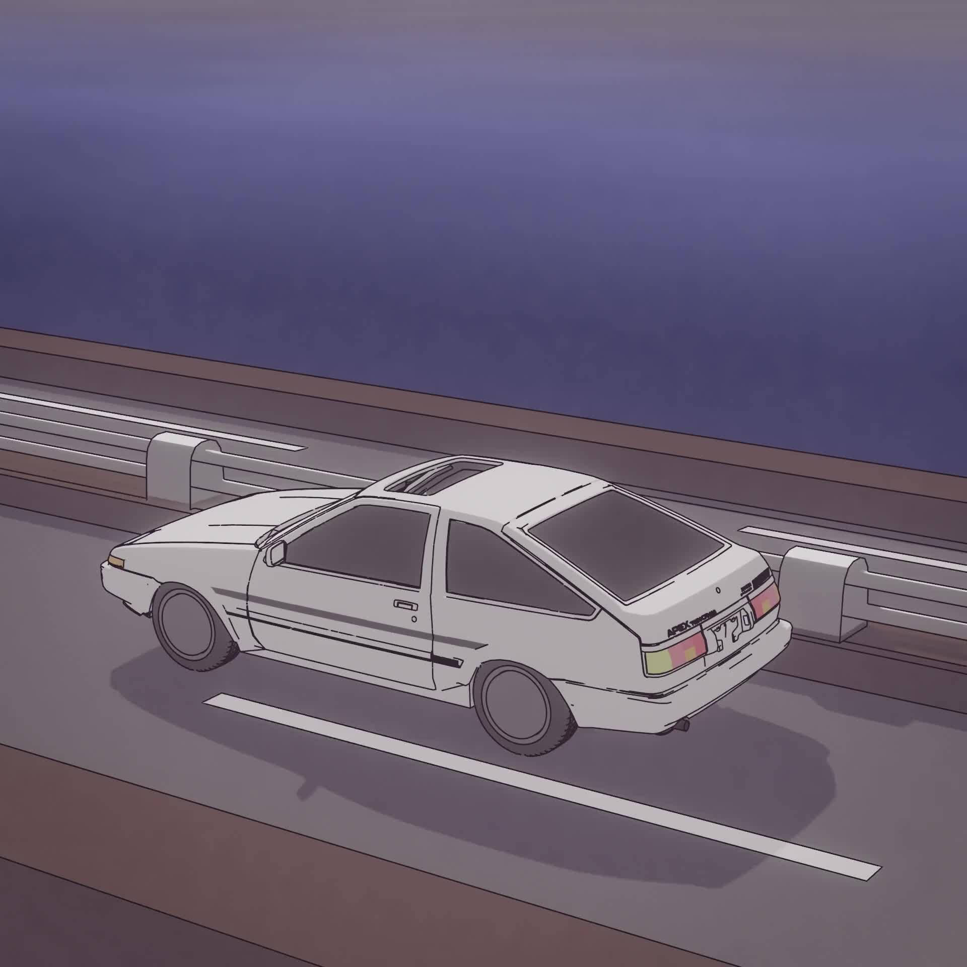 Аніме Toyota AE86 Шпалери