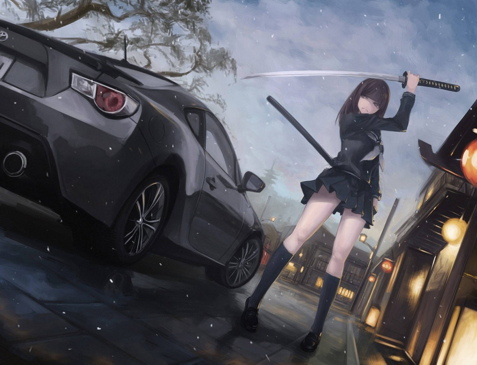 Аніме автомобіль Toyota 86 Шпалери