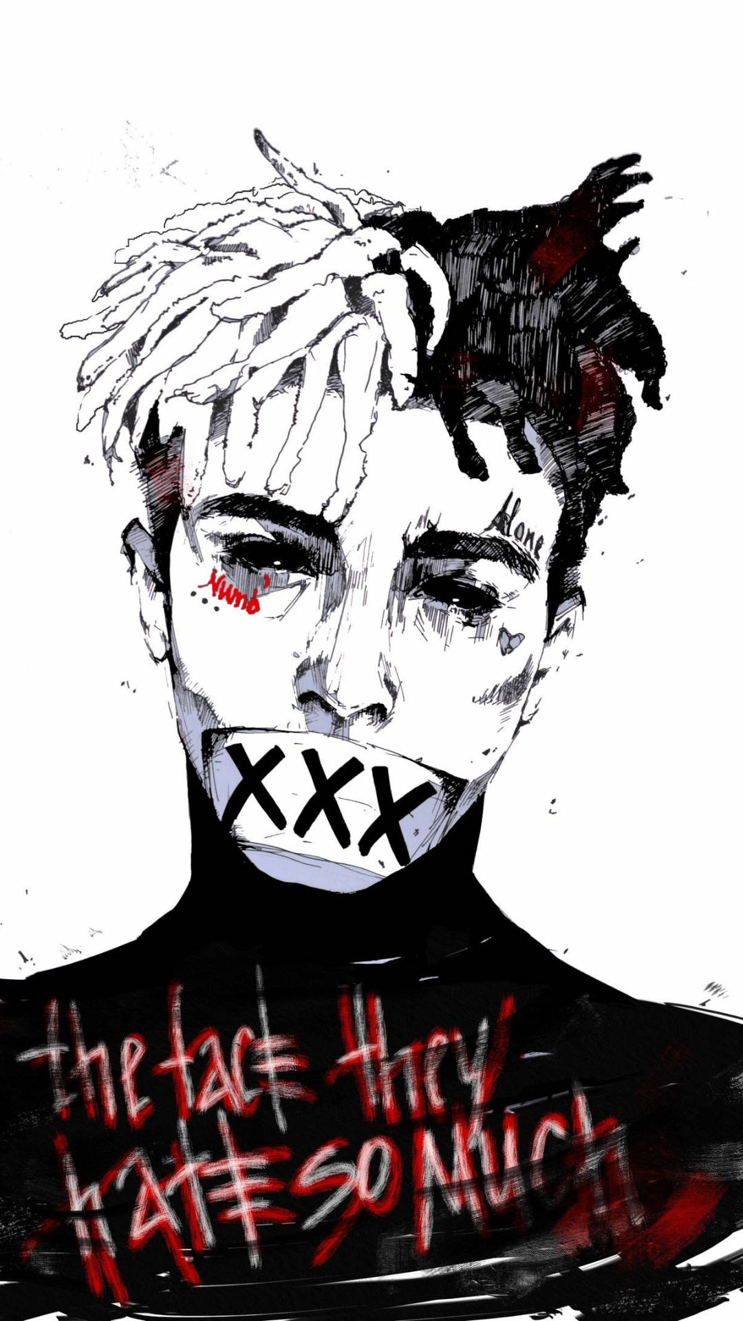 Аніме малюнок Xxxtentacion Шпалери