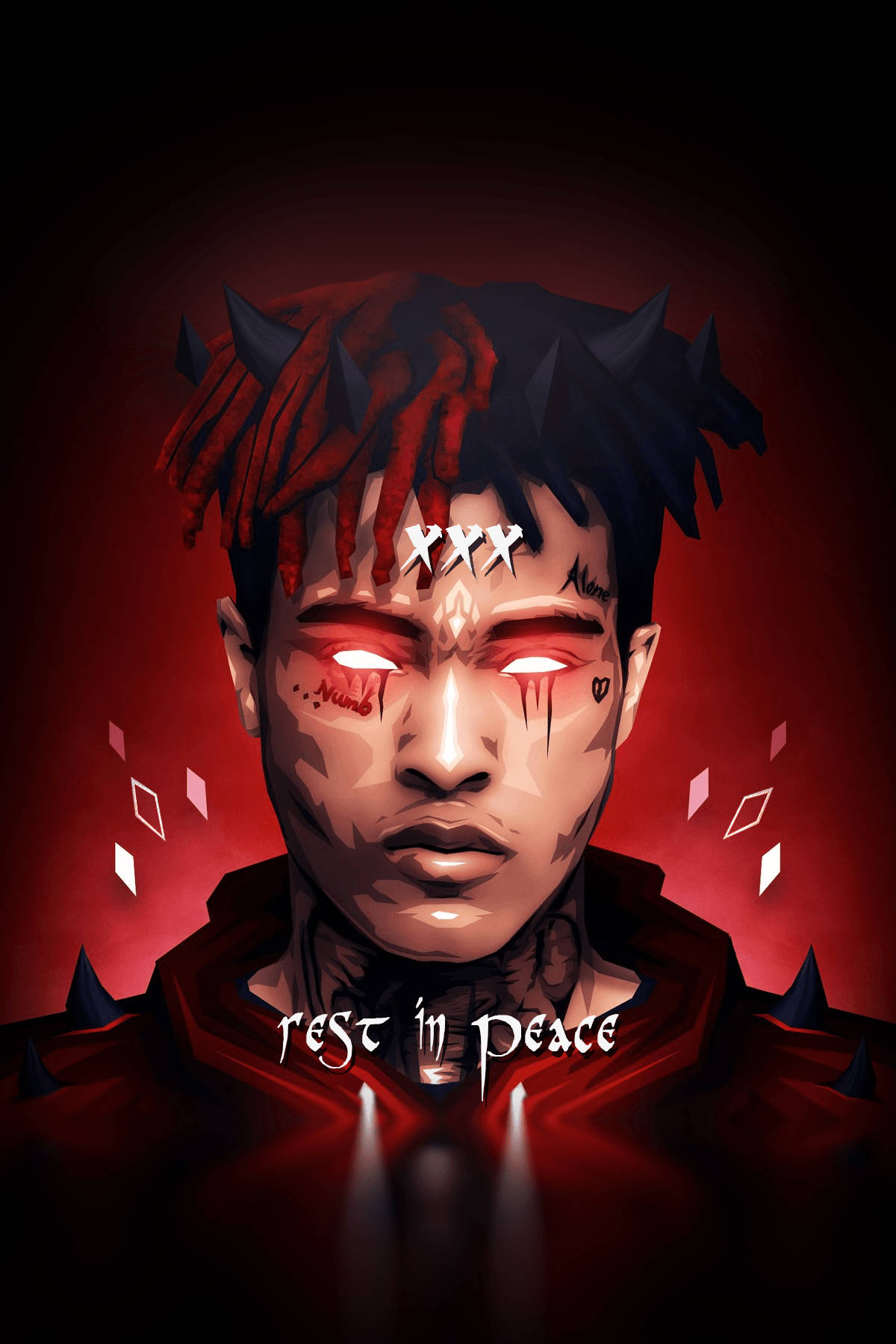 Аніме-репер Xxxtentacion з рогами Шпалери