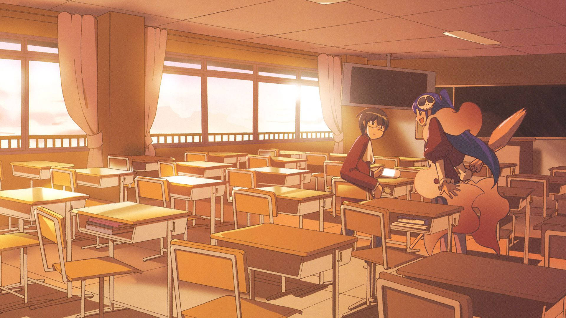Аніме шкільний пейзаж The World God Only Knows Кейма Елусія Шпалери