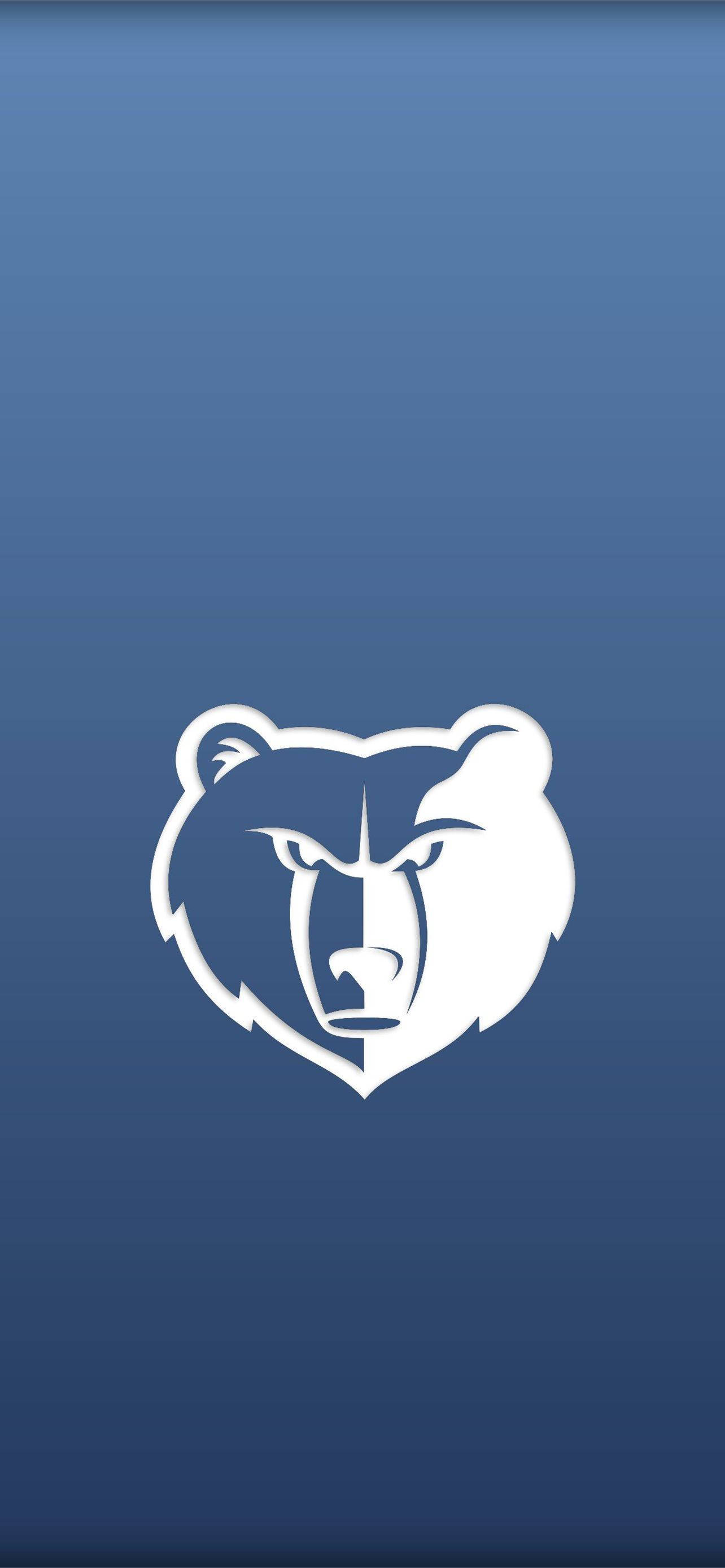 Белый логотип «Мемфис Гриззлис» Шпалери