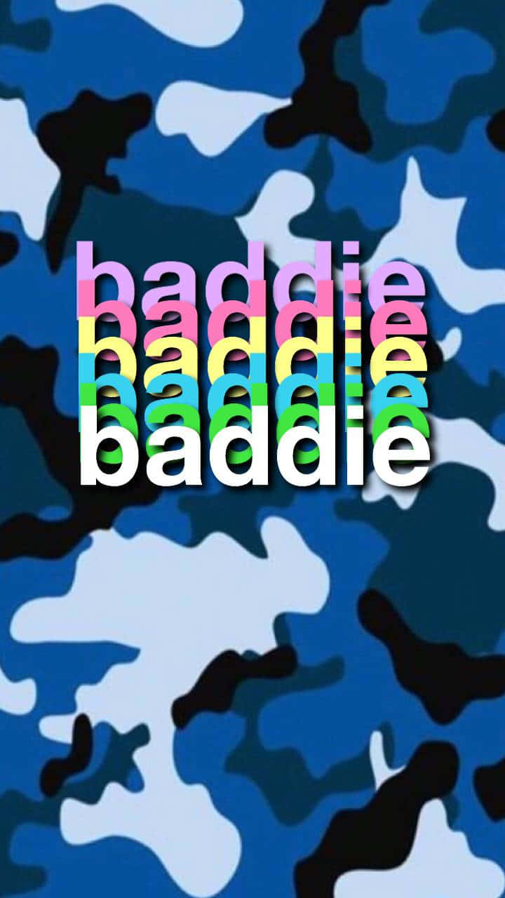 Блакитний камуфляж Baddie Шпалери