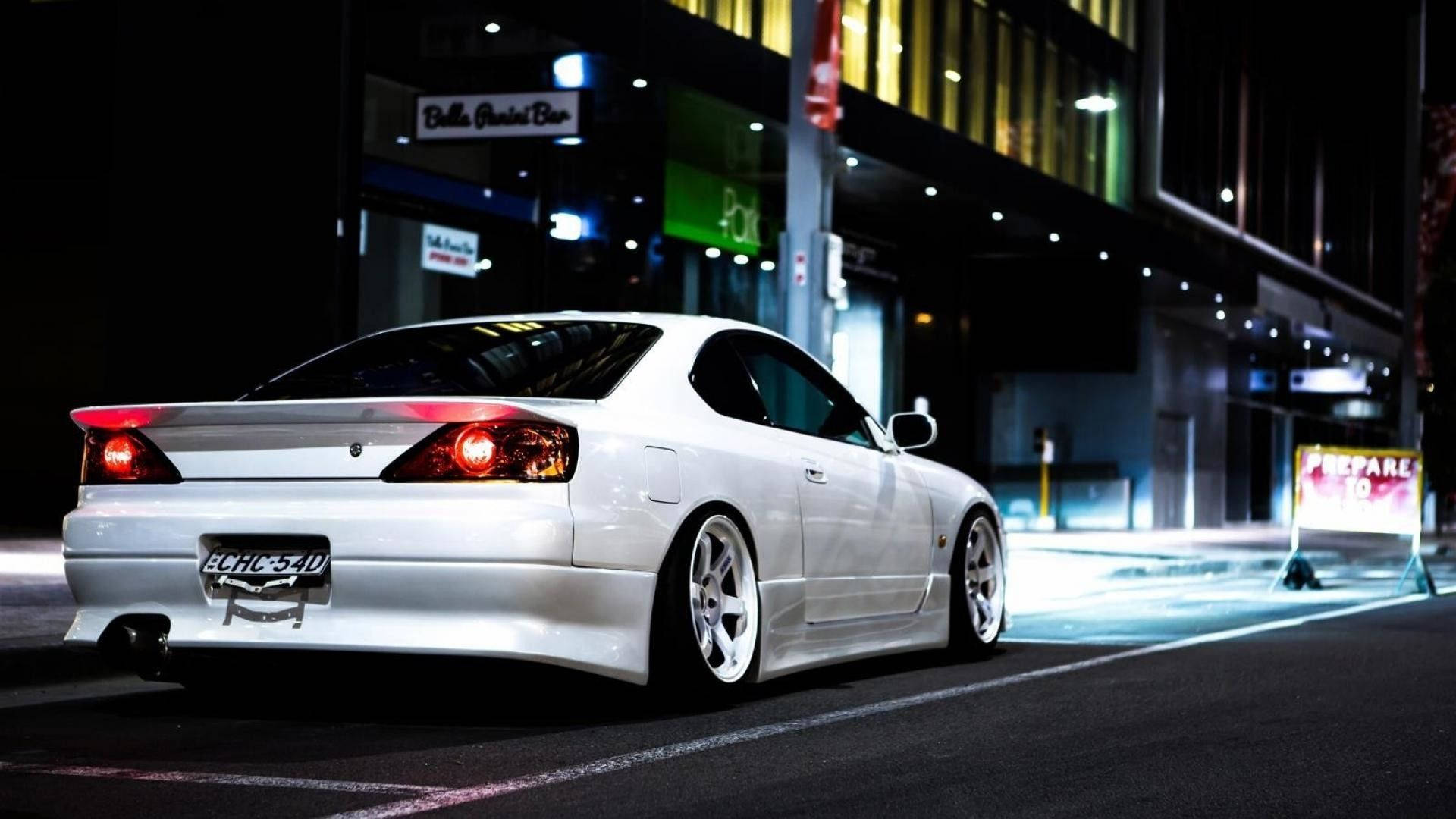 Біла Сільвія в стилі JDM Шпалери