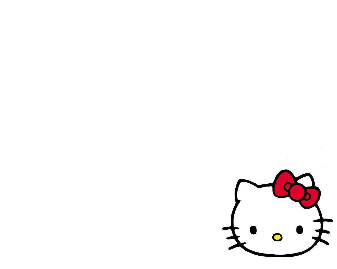 Білий екран з Hello Kitty Шпалери