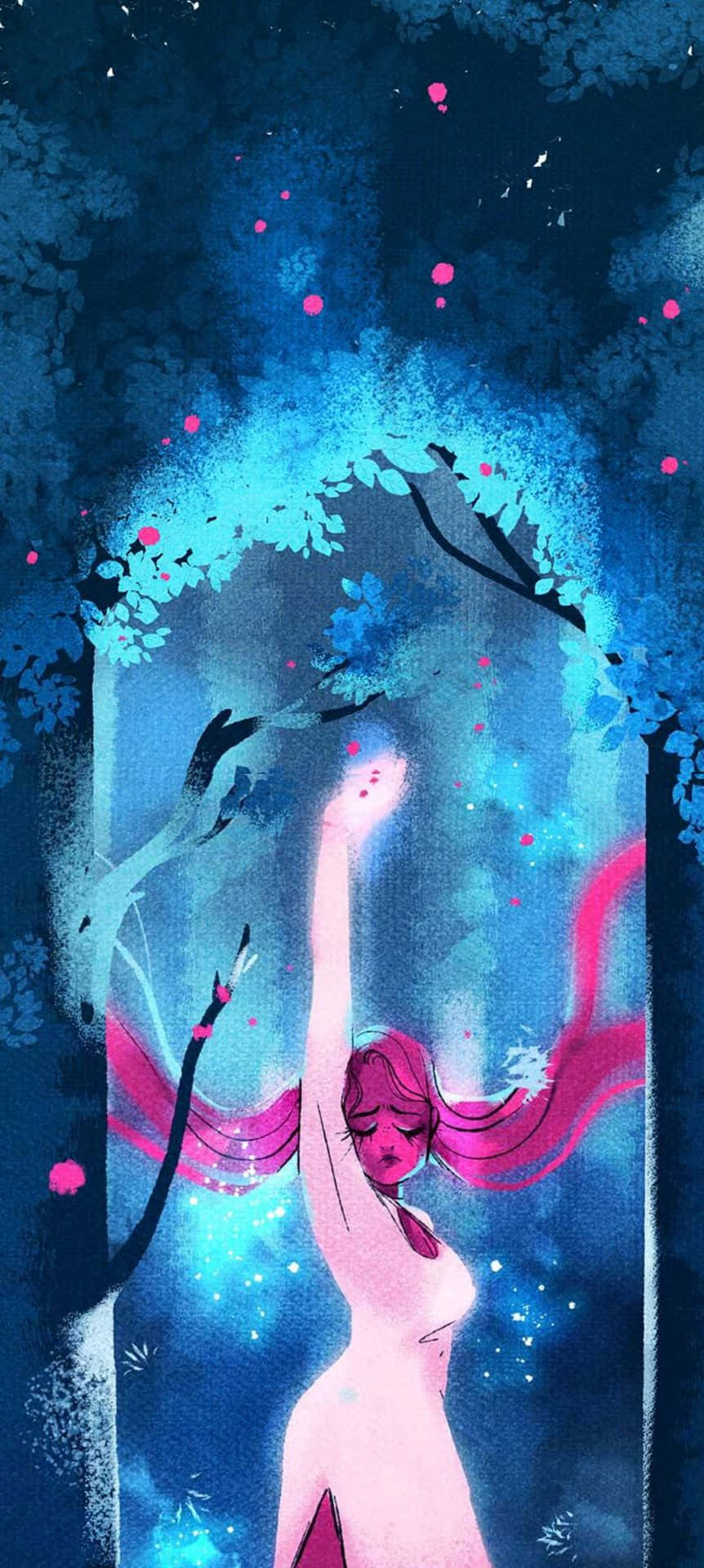 Вебтун Lore Olympus поднимает руку Шпалери