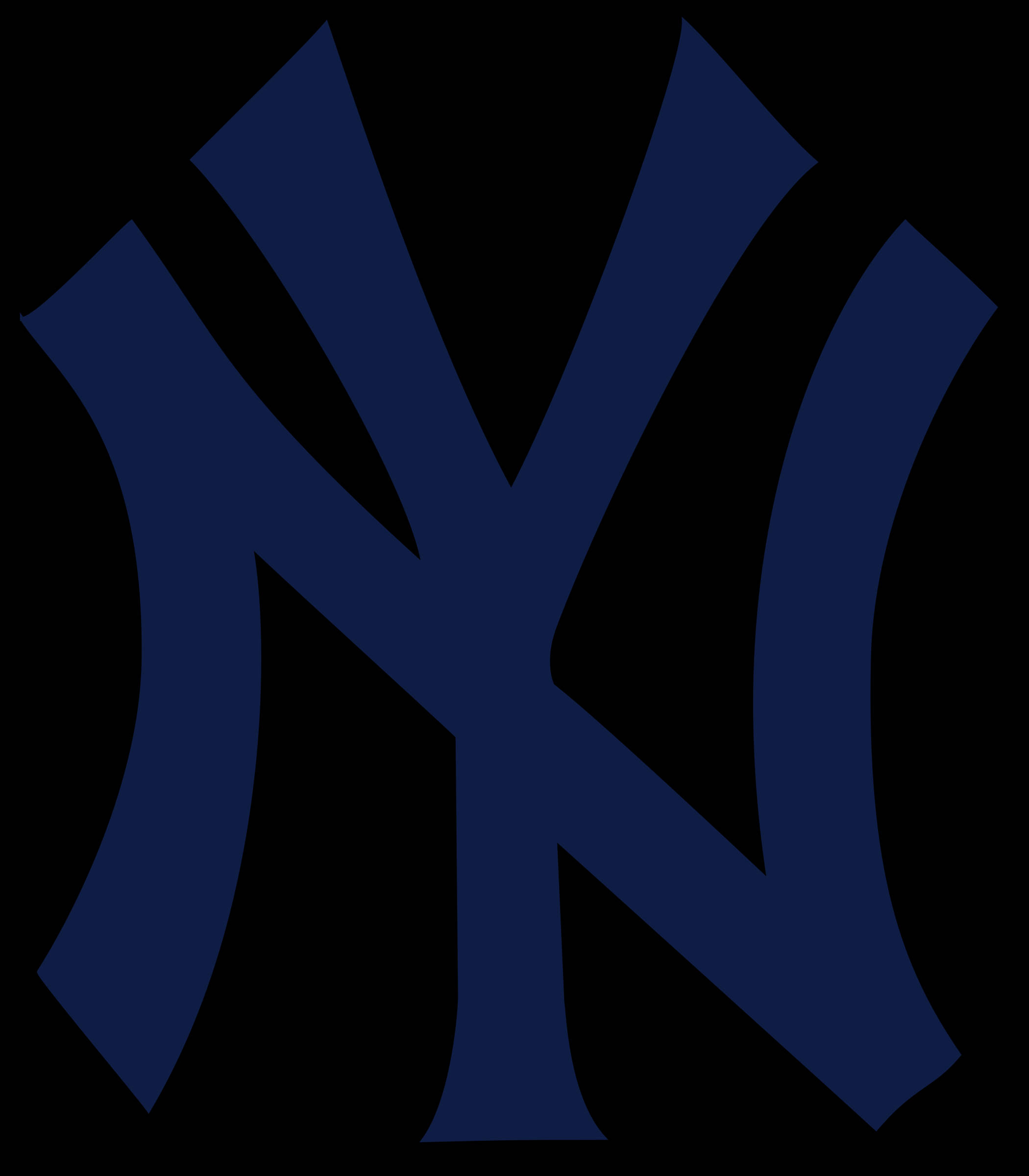 Векторный синий логотип NY New York Yankees Шпалери