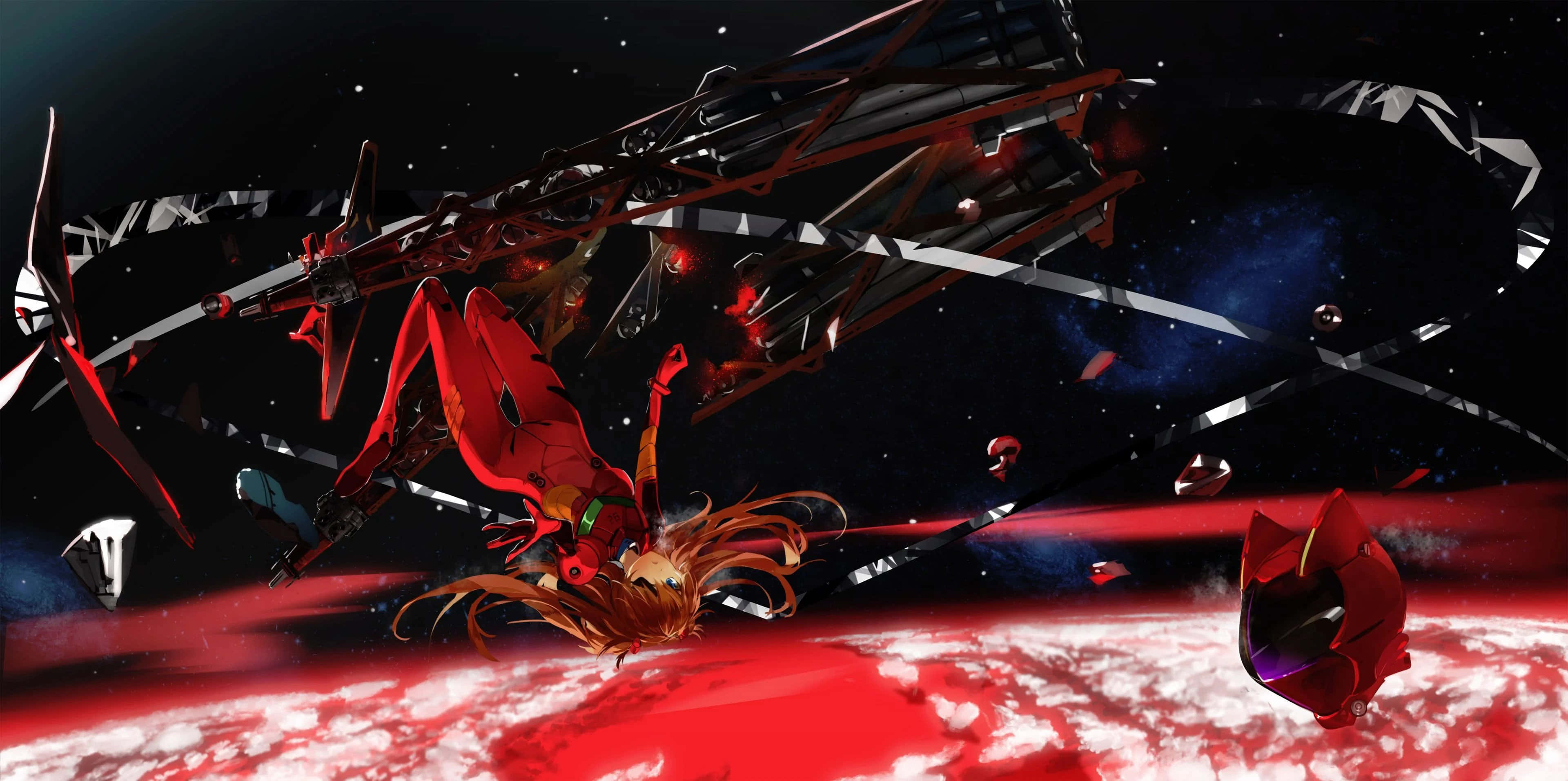 Велична та могутня сцена з Neon Genesis Evangelion Шпалери