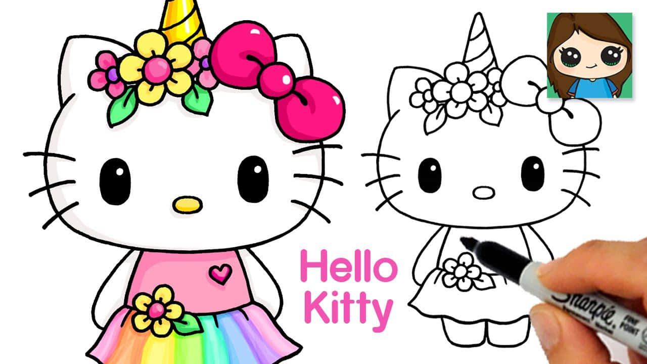 Веселая Hello Kitty вітає вас! Шпалери