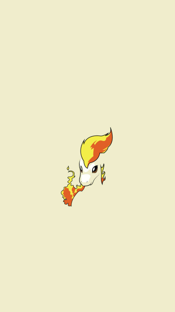 Вогняне обличчя Поніти Pokemon для iPhone Шпалери