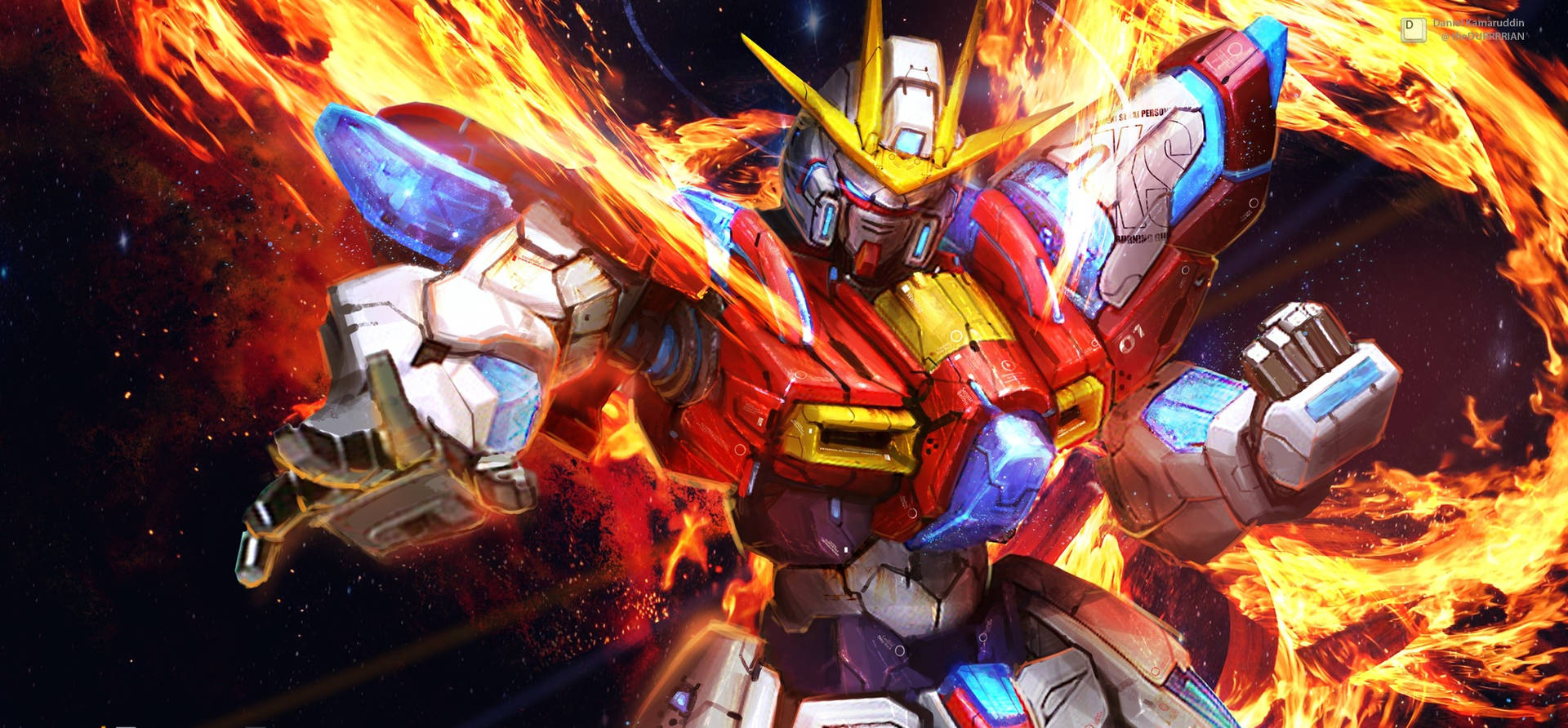 Вогняний фон Mobile Suit Gundam — Вогонь Шпалери